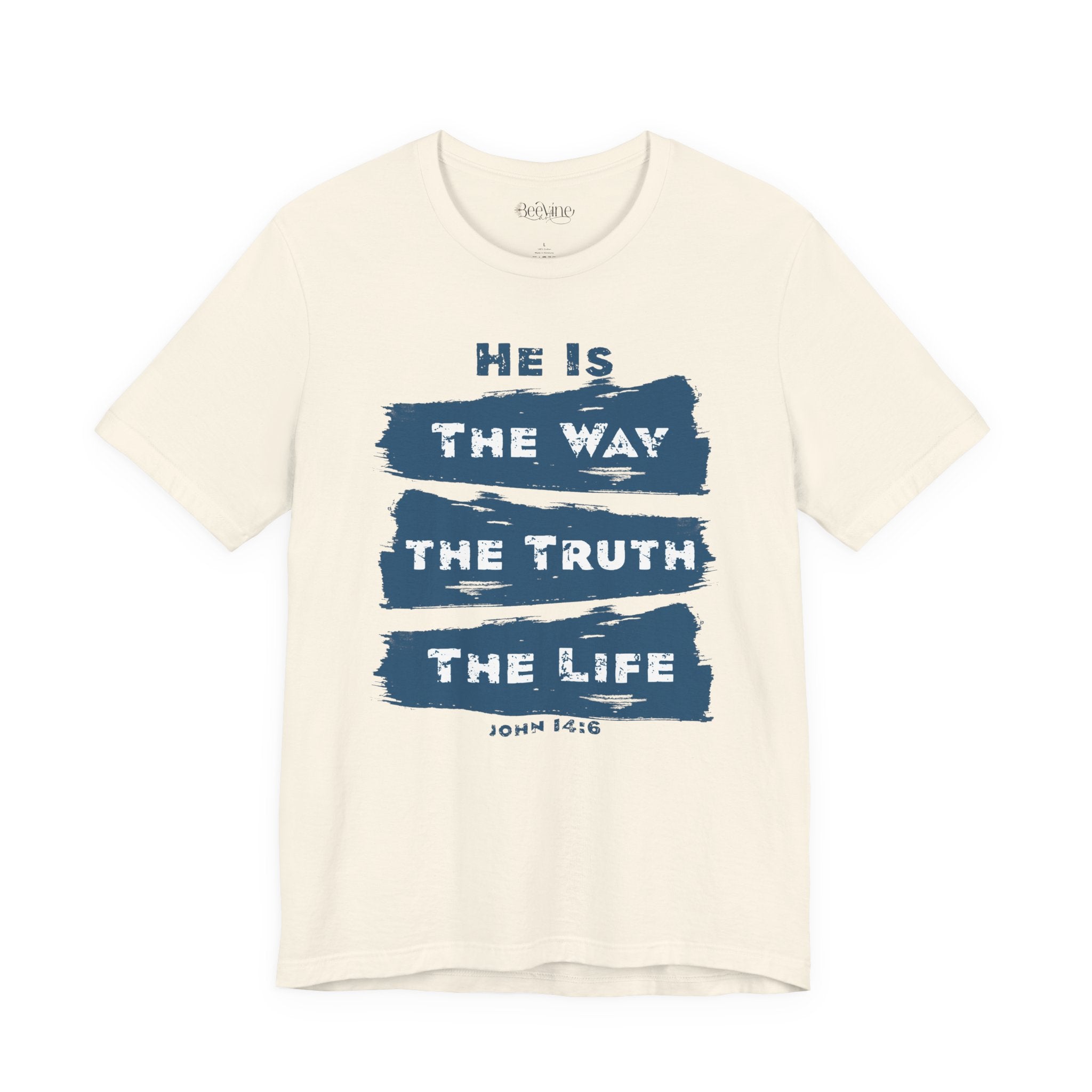 Faith-Inspired Unisex Jersey Tee - "He is the Way, the Truth, the Life"
