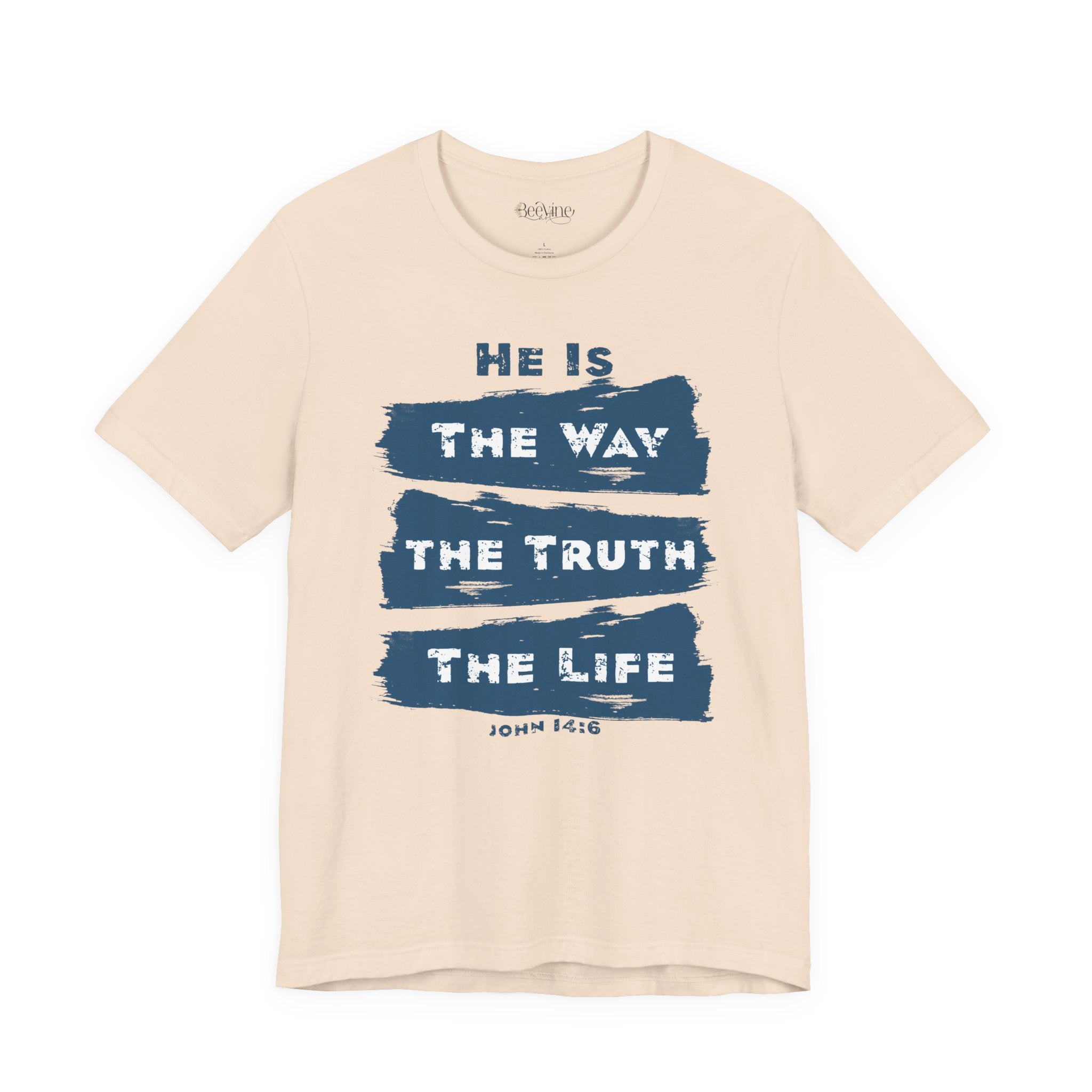 Faith-Inspired Unisex Jersey Tee - "He is the Way, the Truth, the Life"