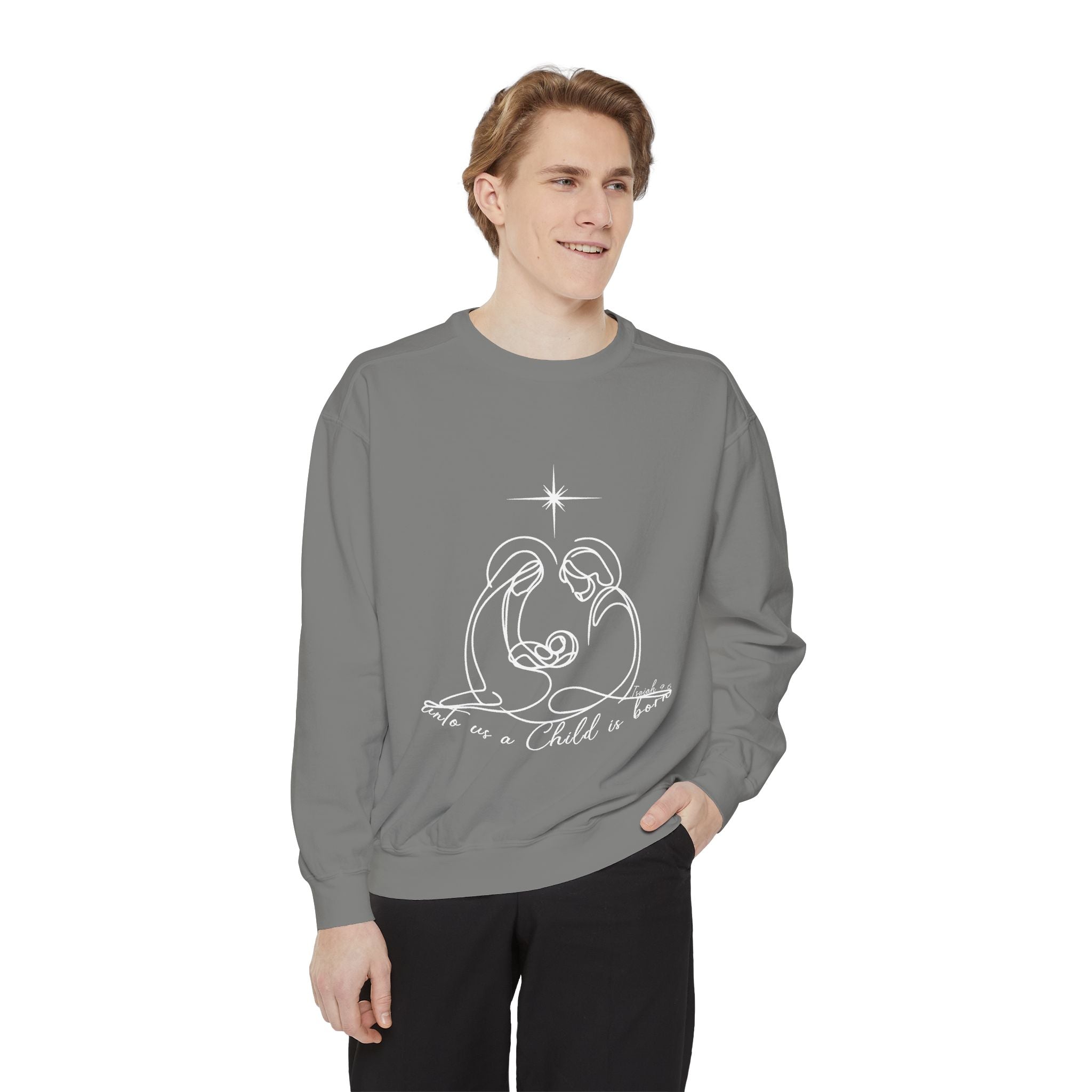 Cozy Unisex Garment-Dyed Sweatshirt for Casual Everyday Wear