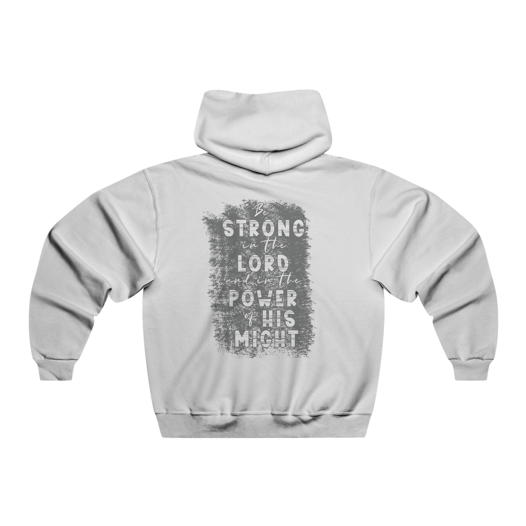 Inspirational Men's Hooded Sweatshirt: "Strong in the Lord" Design