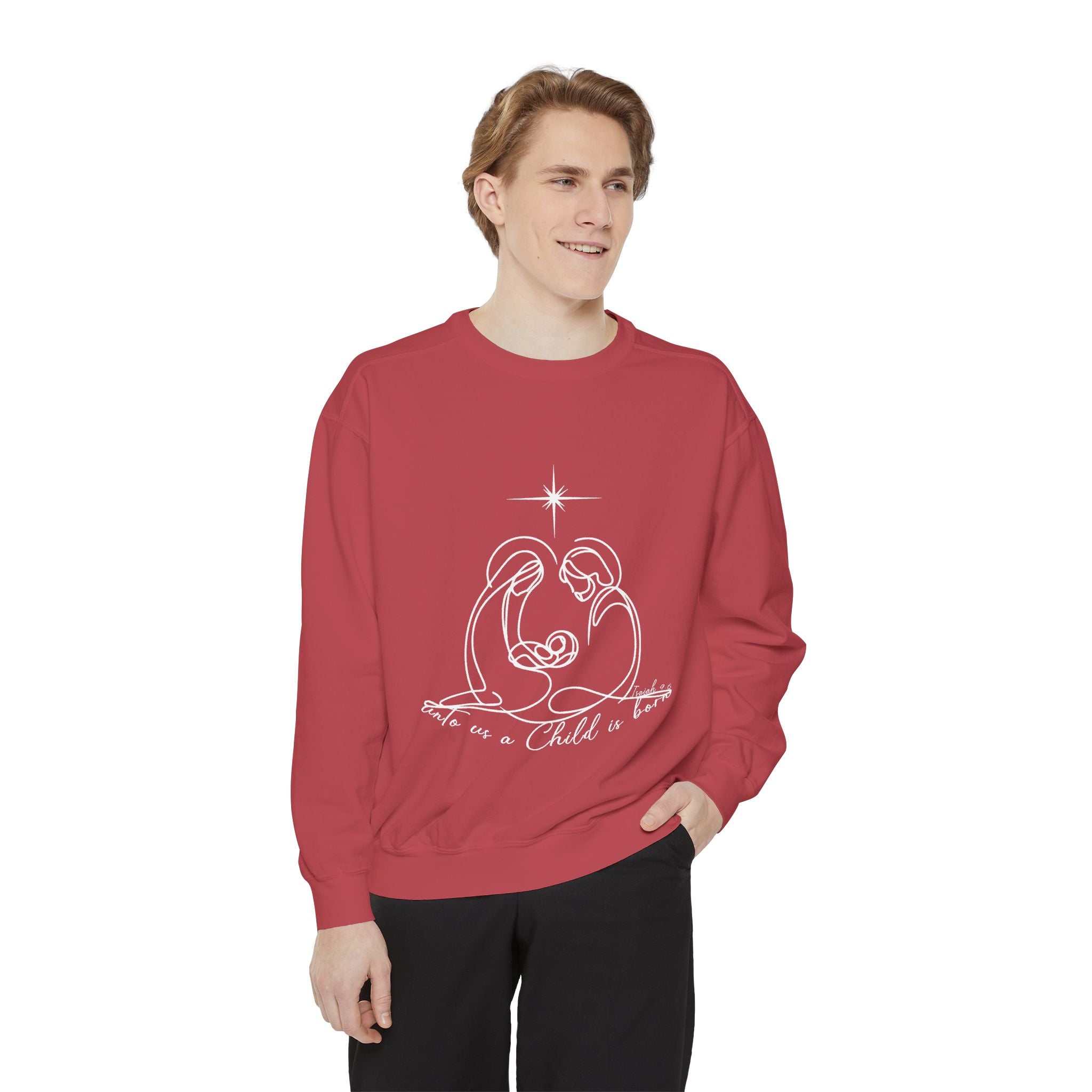 Cozy Unisex Garment-Dyed Sweatshirt for Casual Everyday Wear