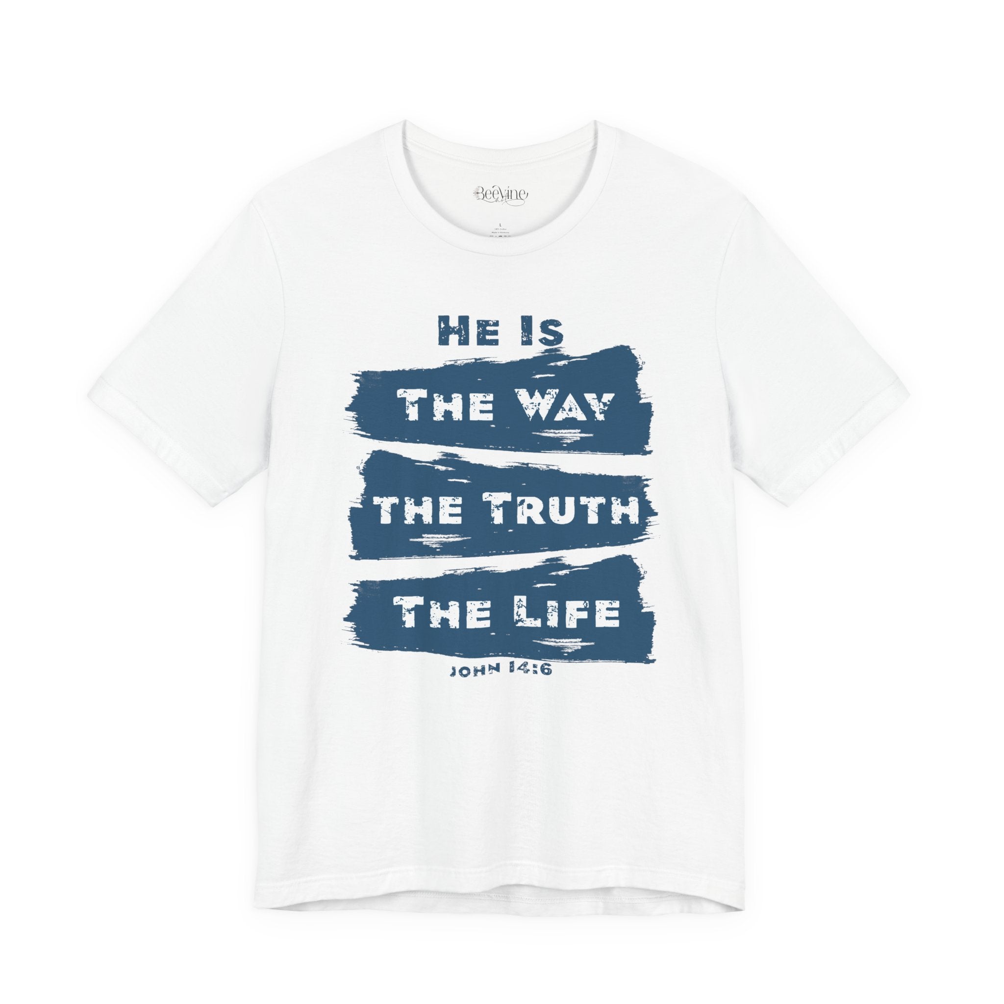 Faith-Inspired Unisex Jersey Tee - "He is the Way, the Truth, the Life"