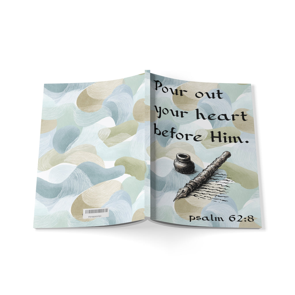 Psalm 62:8 Softcover Notebook — "Pour Out Your Heart Before Him" A5 Prayer Journal