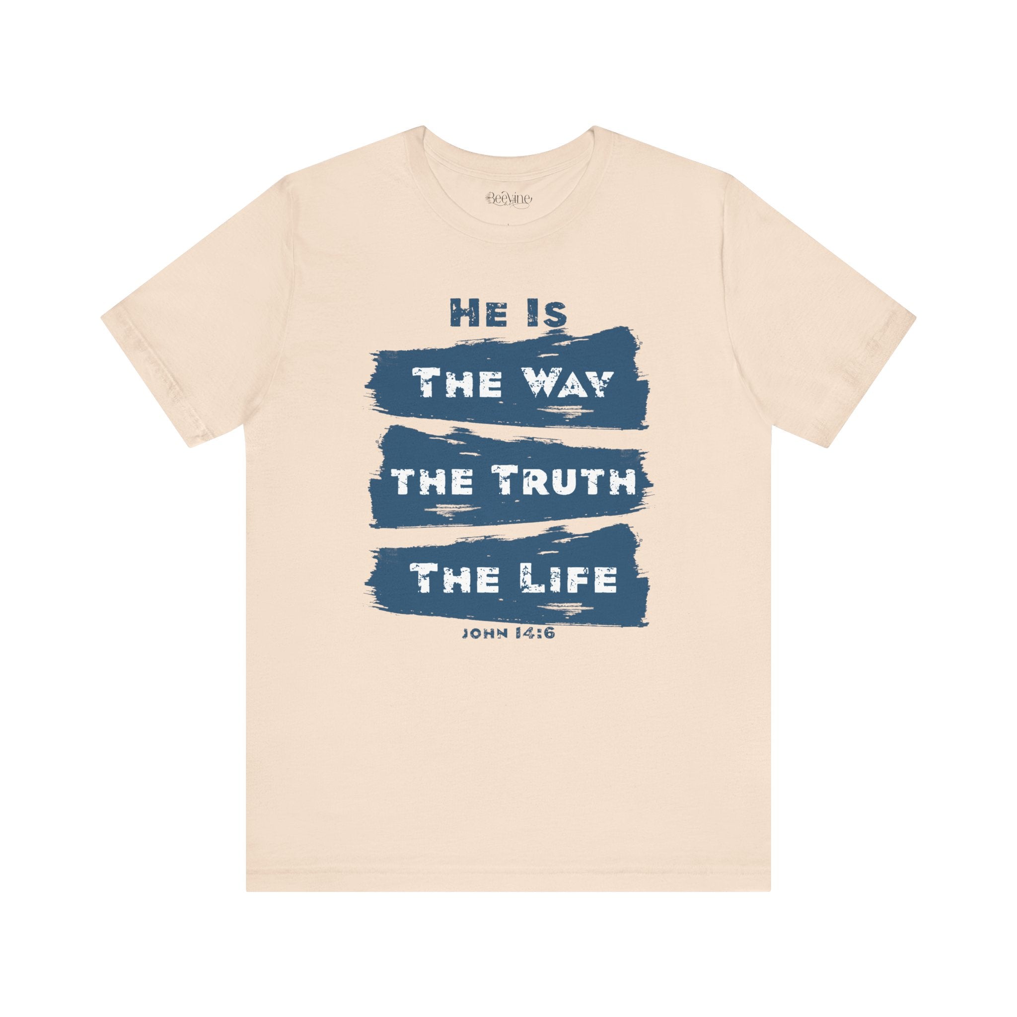 Faith-Inspired Unisex Jersey Tee - "He is the Way, the Truth, the Life"