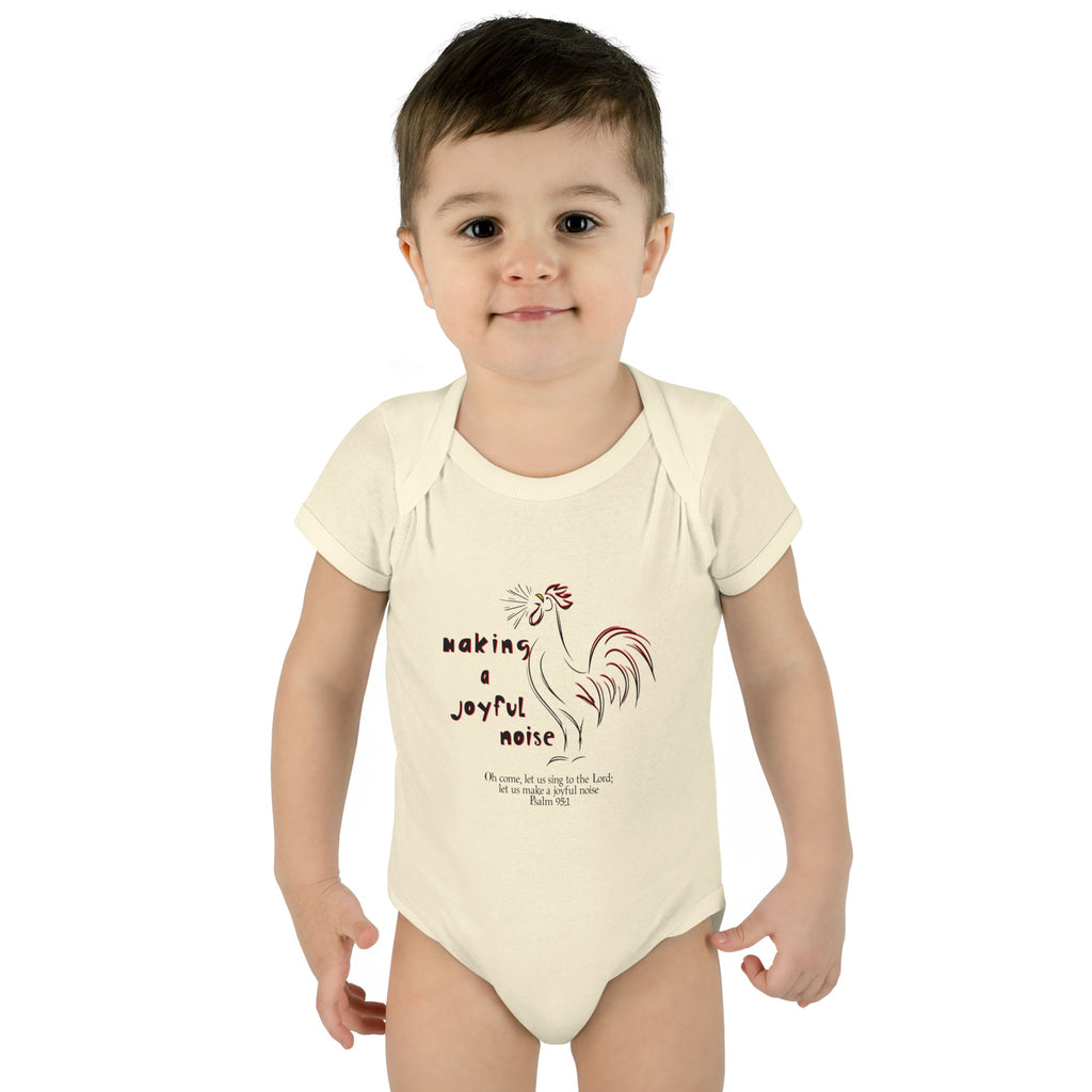 Baby Bodysuit Psalm 95:1 'Joyful Noise' Design