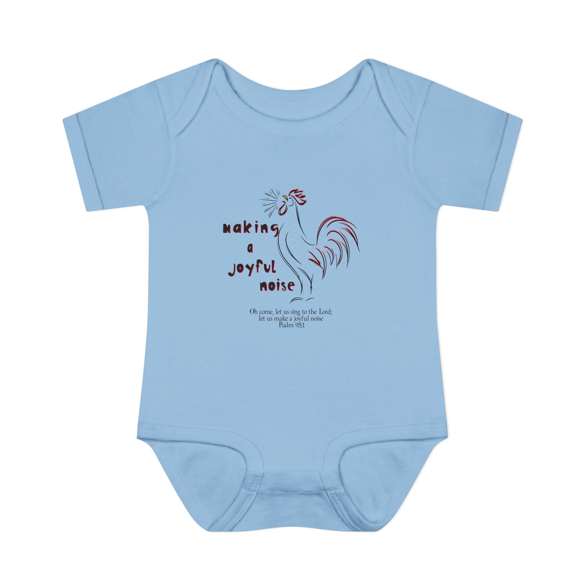 Baby Bodysuit Psalm 95:1 'Joyful Noise' Design