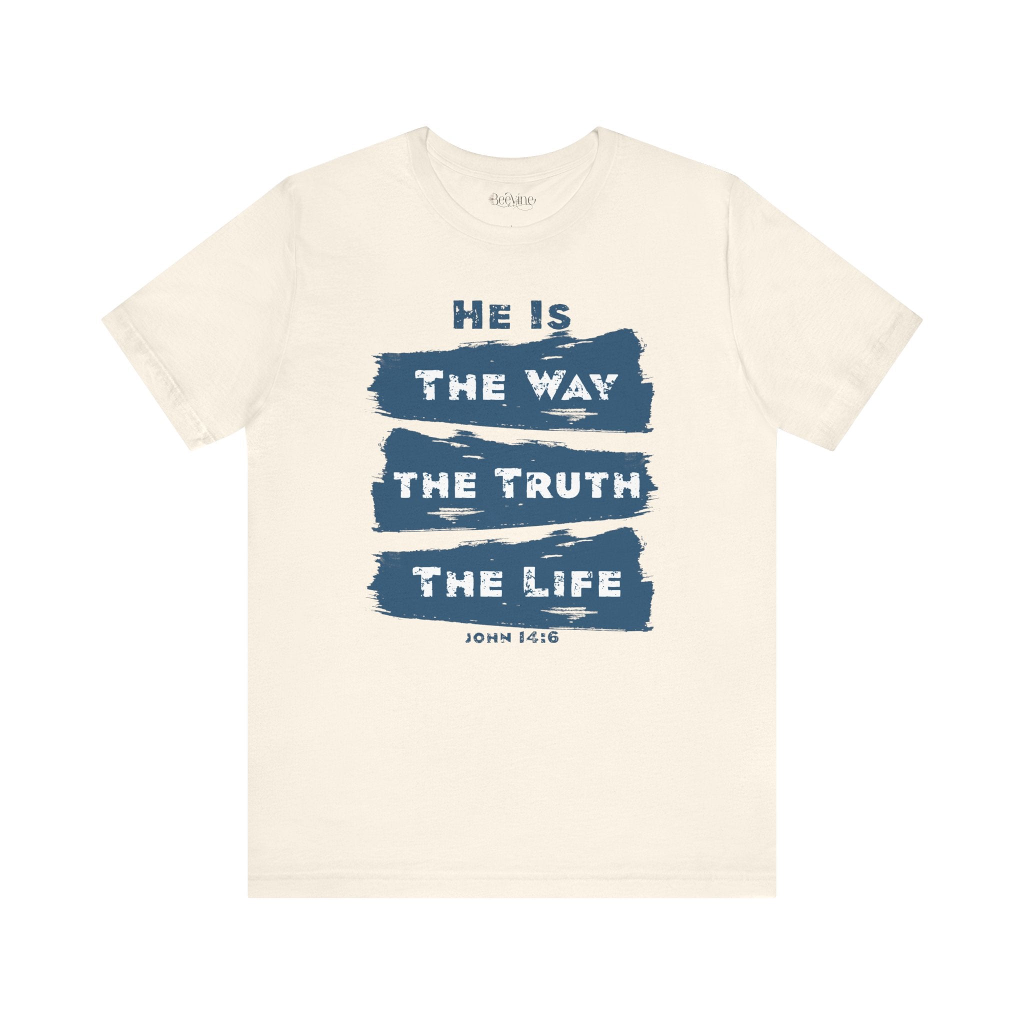 Faith-Inspired Unisex Jersey Tee - "He is the Way, the Truth, the Life"