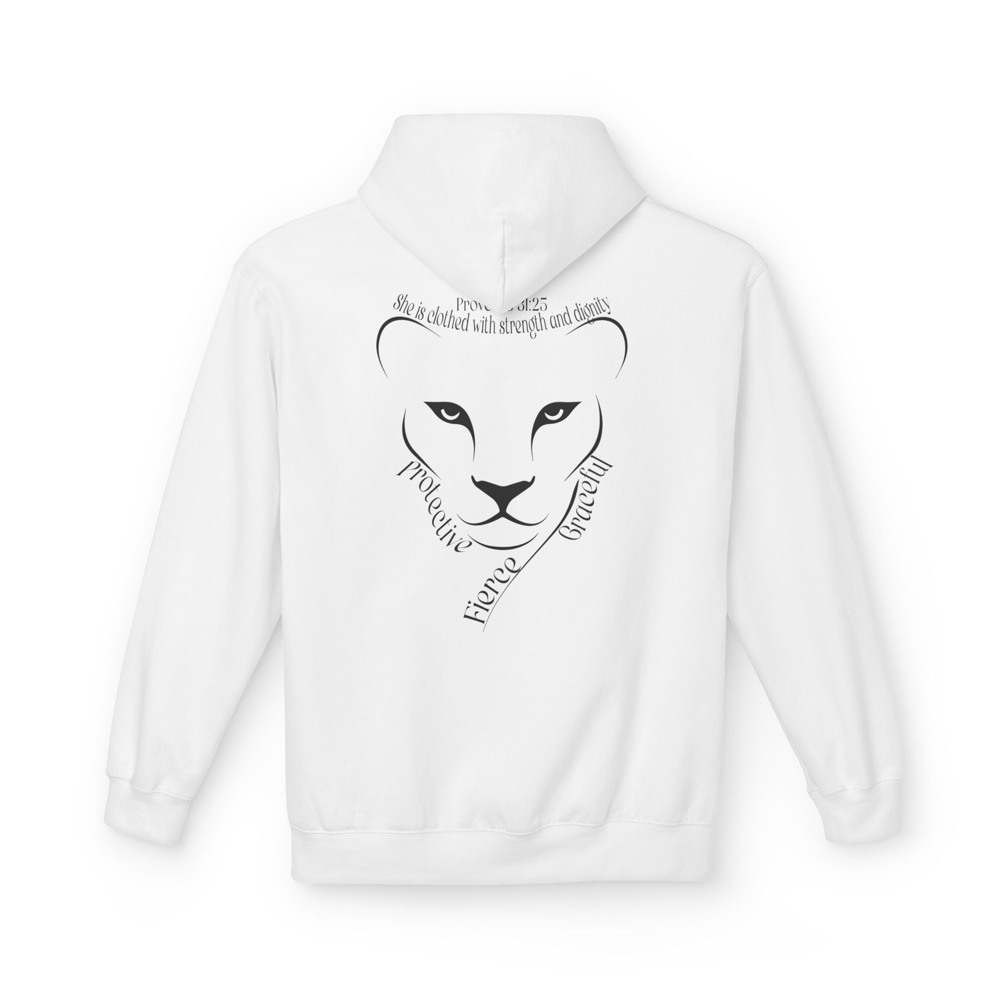 Lioness Inspiration Fleece Hoodie - Empowering Unisex Apparel