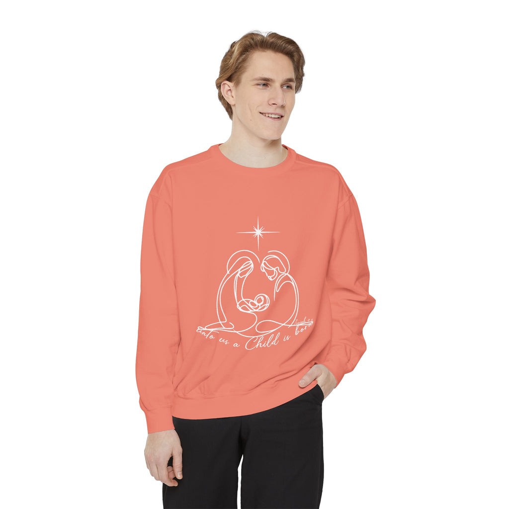 Cozy Unisex Garment-Dyed Sweatshirt for Casual Everyday Wear