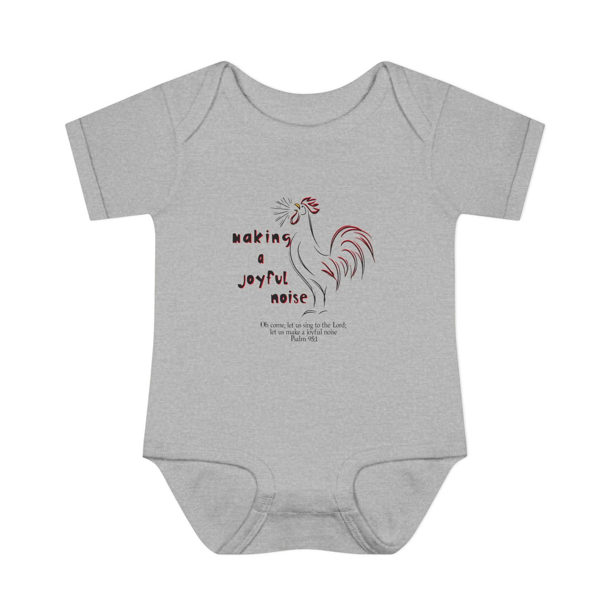 Baby Bodysuit Psalm 95:1 'Joyful Noise' Design