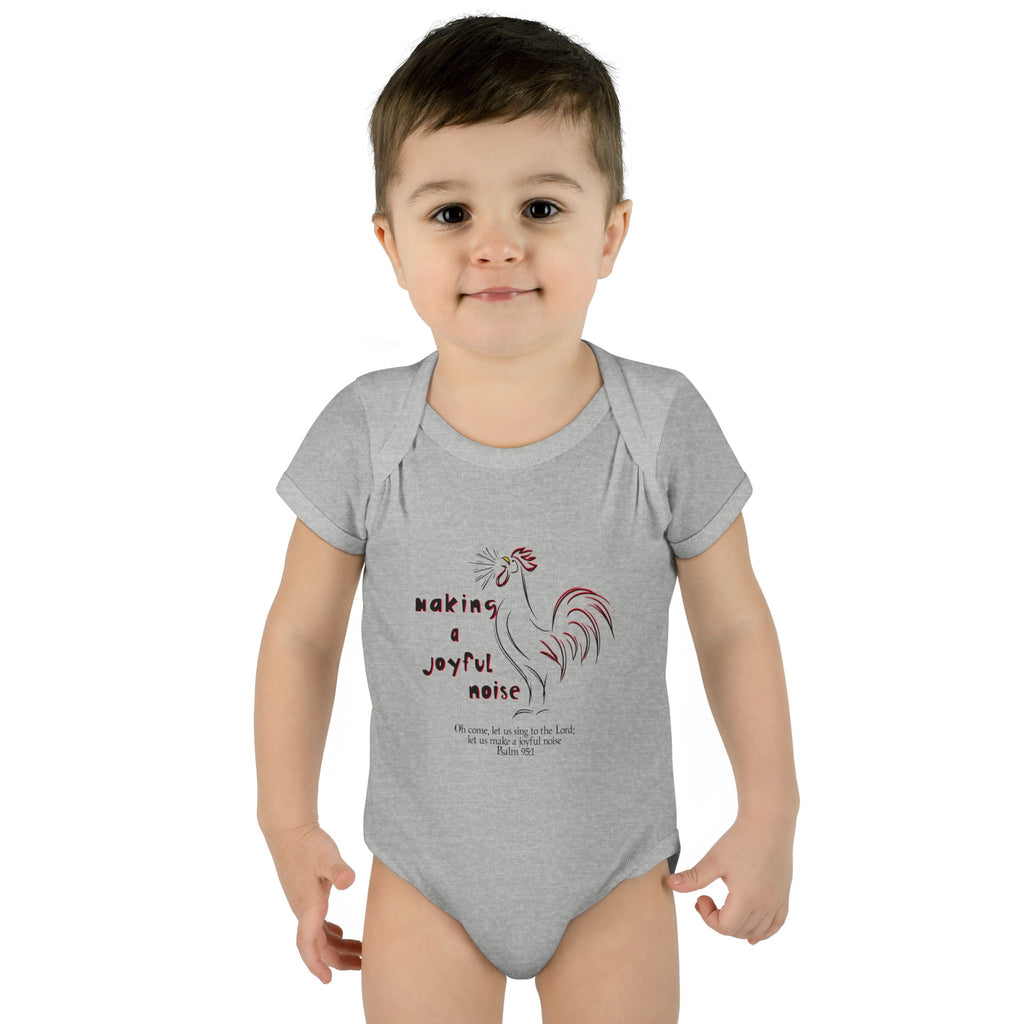 Baby Bodysuit Psalm 95:1 'Joyful Noise' Design