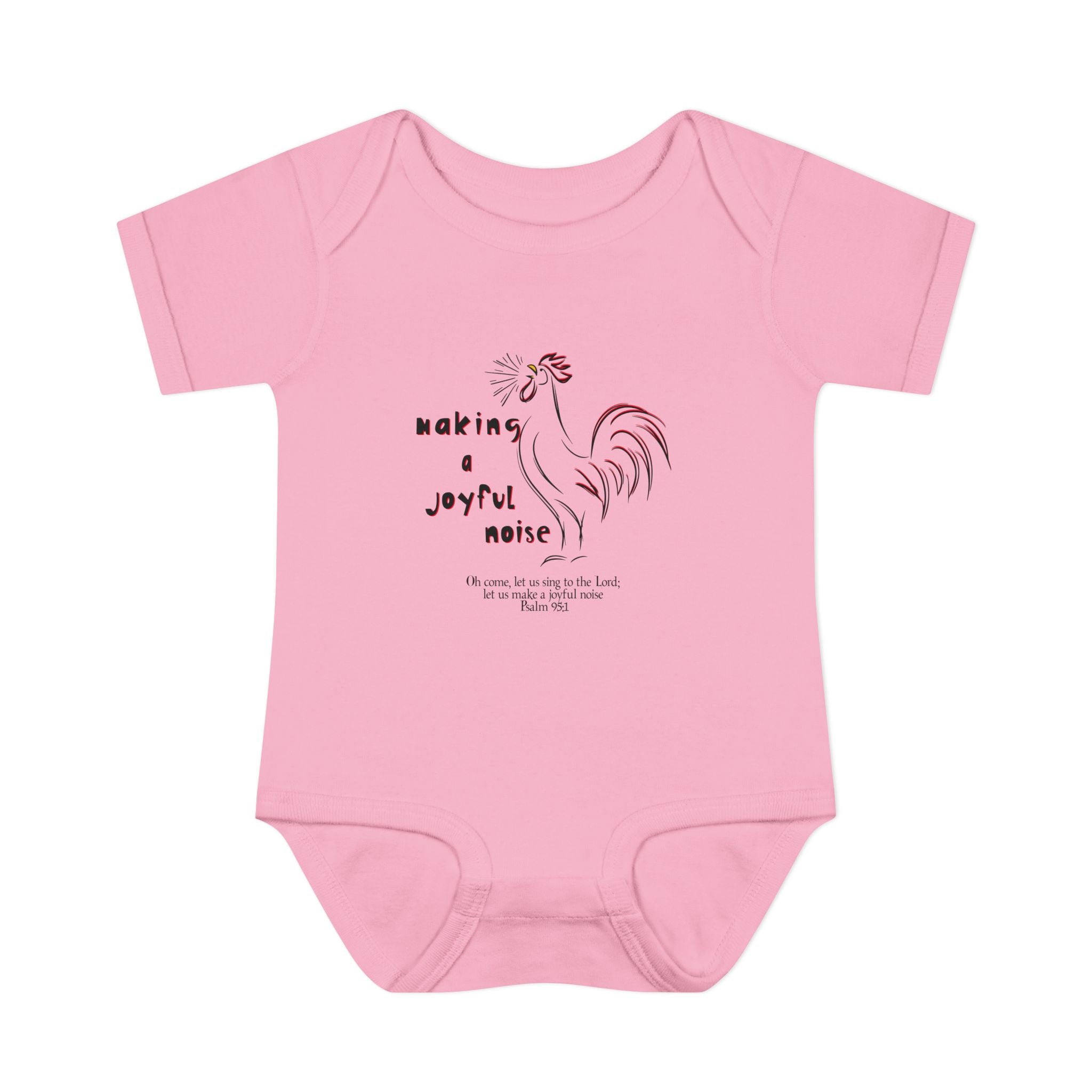 Baby Bodysuit Psalm 95:1 'Joyful Noise' Design