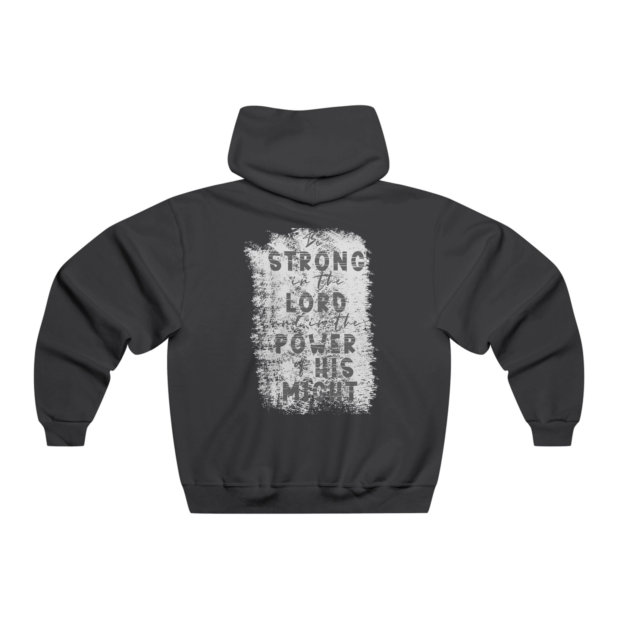 Inspirational Men's Hoodie - "Be Strong in the Lord" Sweatshirt