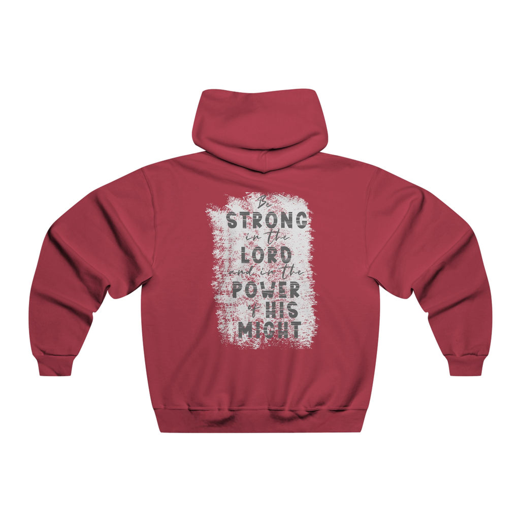 Inspirational Men's Hoodie - "Be Strong in the Lord" Sweatshirt