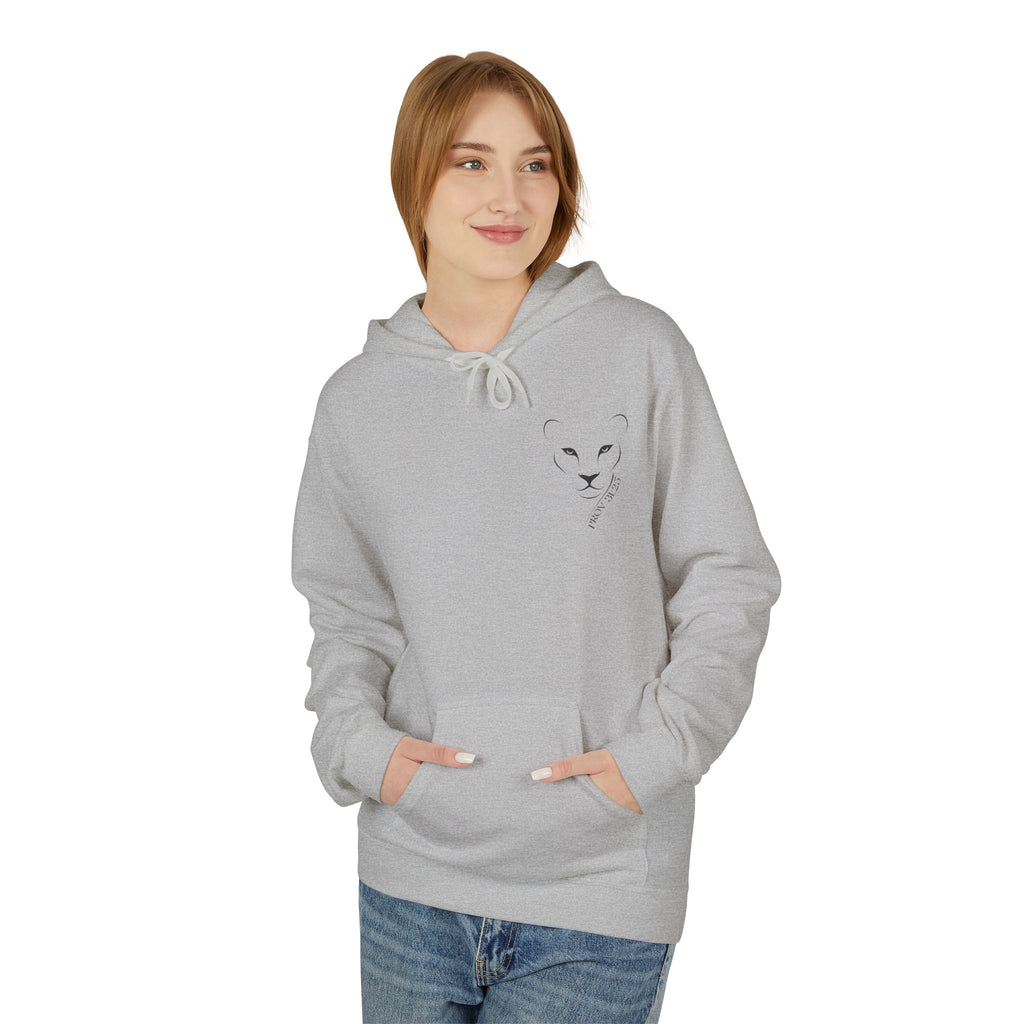 Lioness Inspiration Fleece Hoodie - Empowering Unisex Apparel