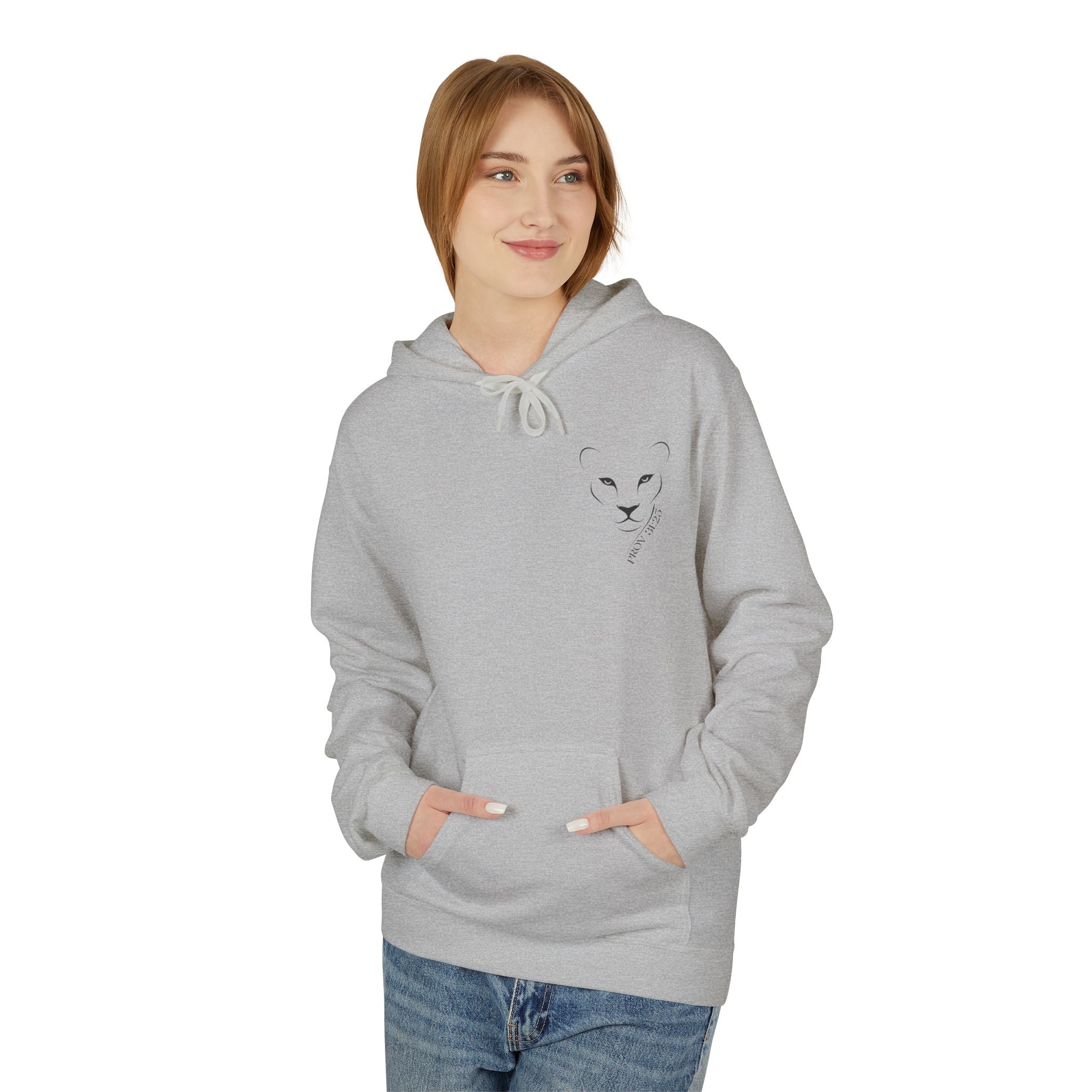 Lioness Inspiration Fleece Hoodie - Empowering Unisex Apparel