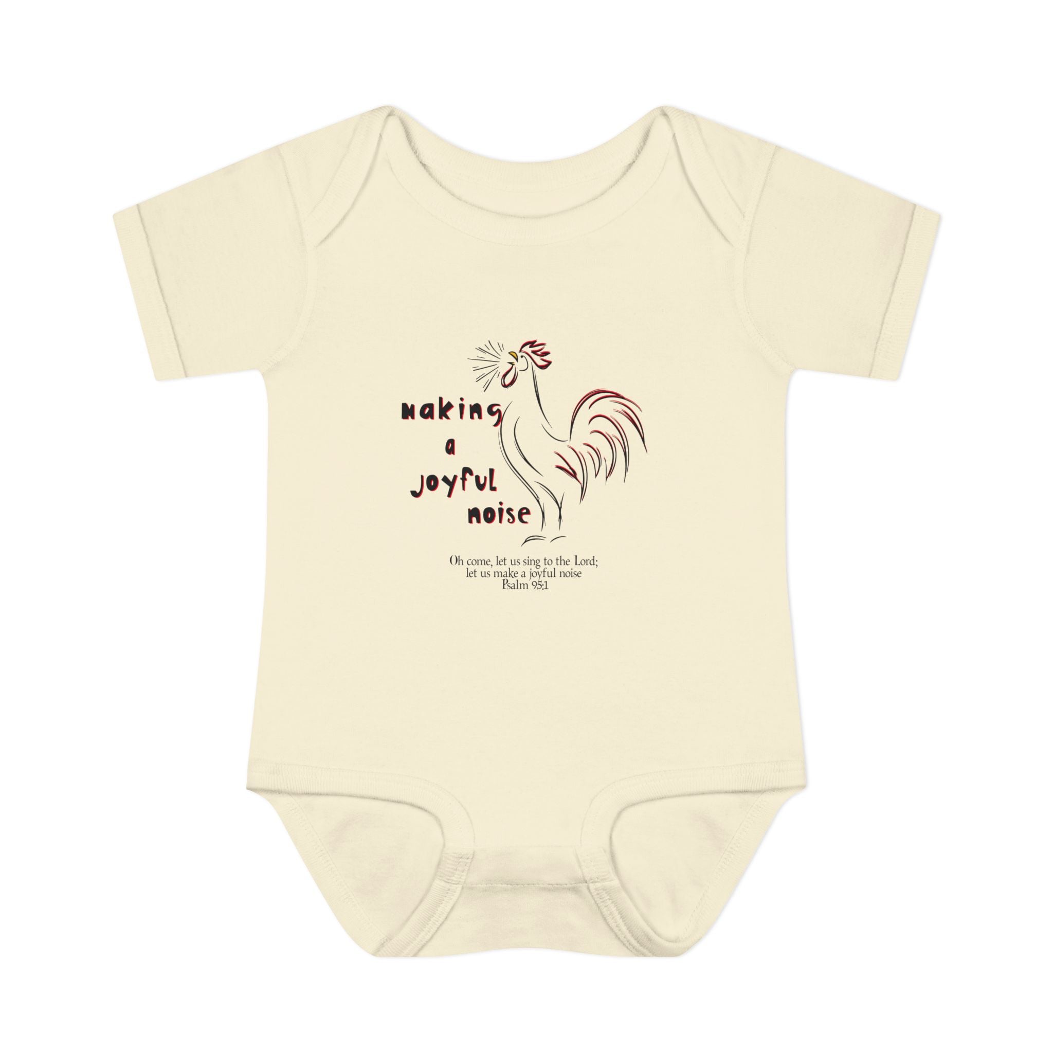 Baby Bodysuit Psalm 95:1 'Joyful Noise' Design