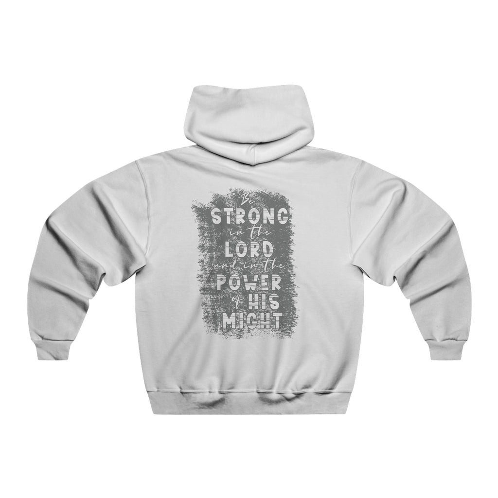 Inspirational Men's Hooded Sweatshirt: "Strong in the Lord" Design