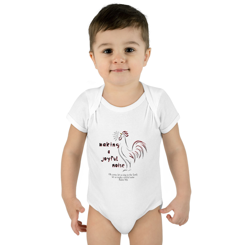 Baby Bodysuit Psalm 95:1 'Joyful Noise' Design
