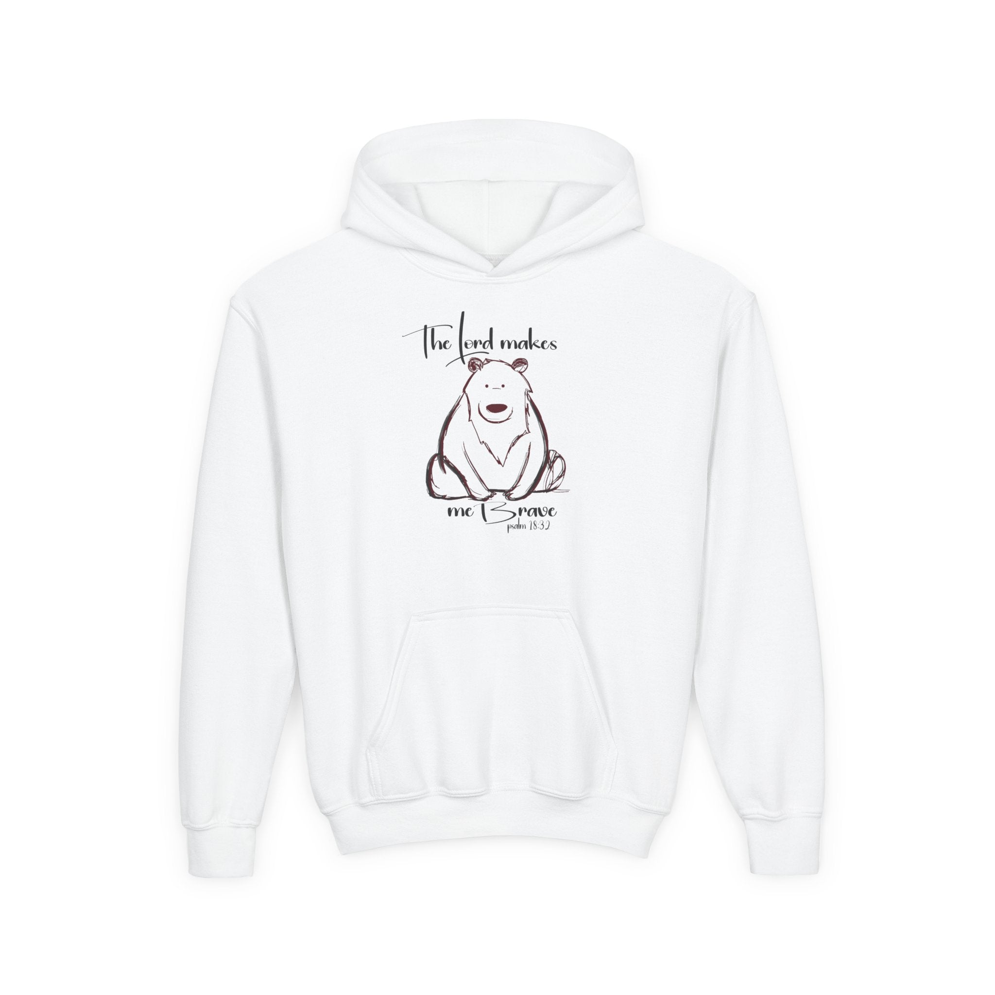 Faith-Inspired Youth Hoodie - Psal 18:32 Design