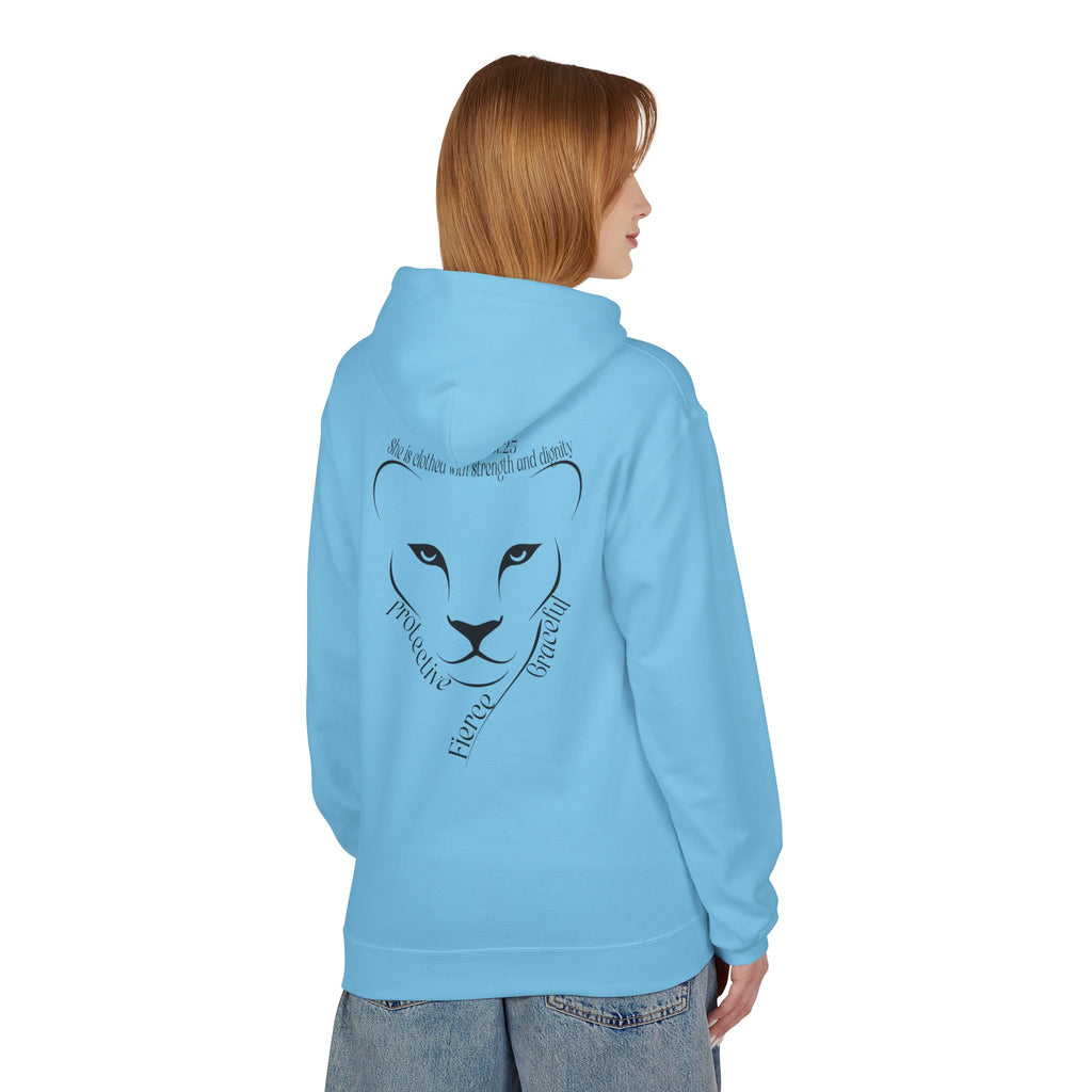 Lioness Inspiration Fleece Hoodie - Empowering Unisex Apparel