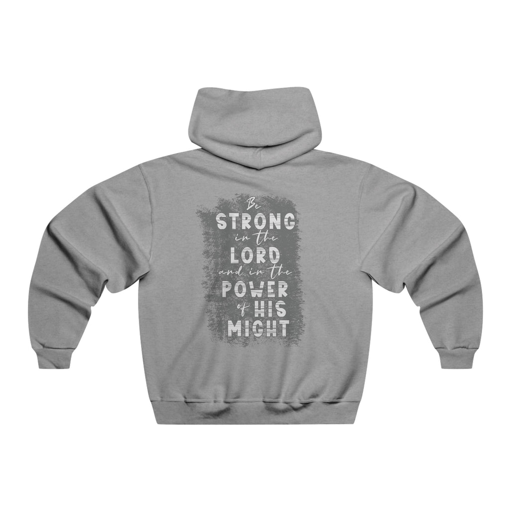 Inspirational Men's Hooded Sweatshirt: "Strong in the Lord" Design