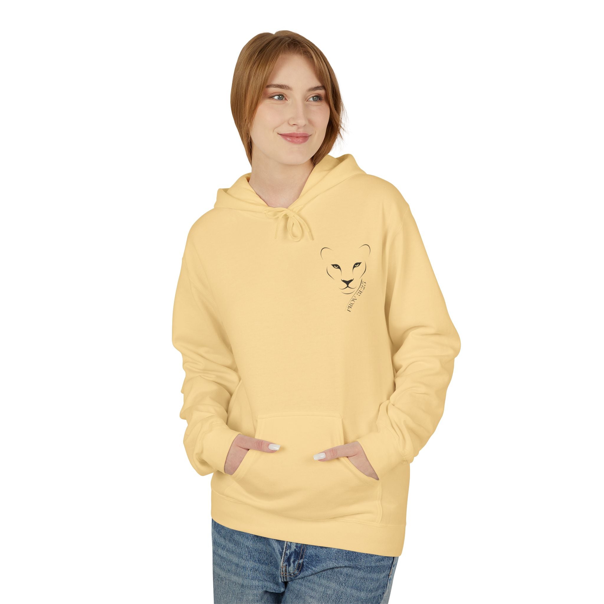 Lioness Inspiration Fleece Hoodie - Empowering Unisex Apparel