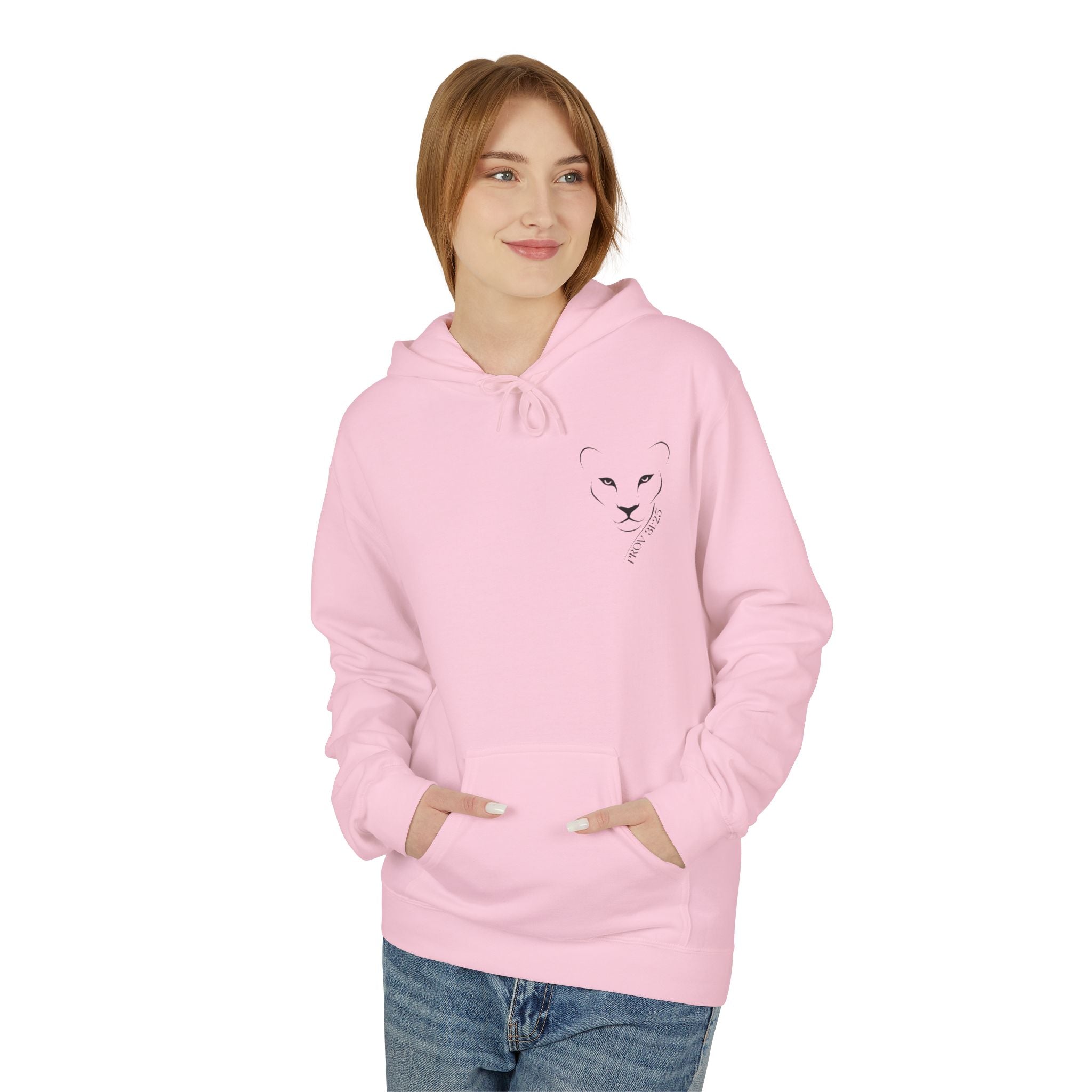 Lioness Inspiration Fleece Hoodie - Empowering Unisex Apparel