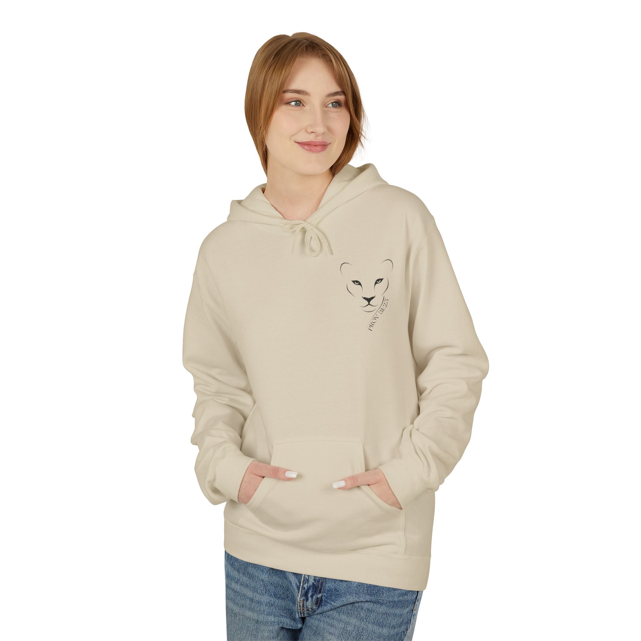 Lioness Inspiration Fleece Hoodie - Empowering Unisex Apparel