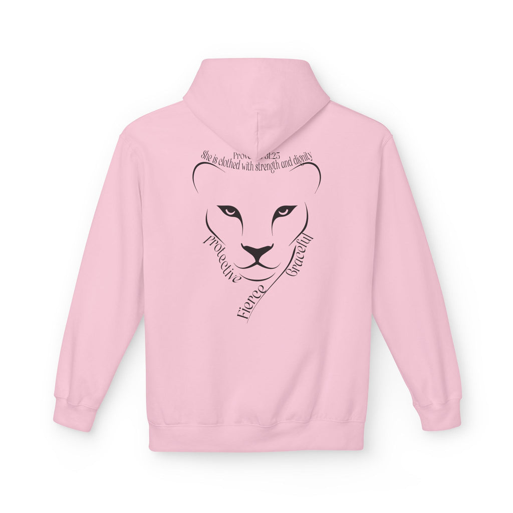 Lioness Inspiration Fleece Hoodie - Empowering Unisex Apparel
