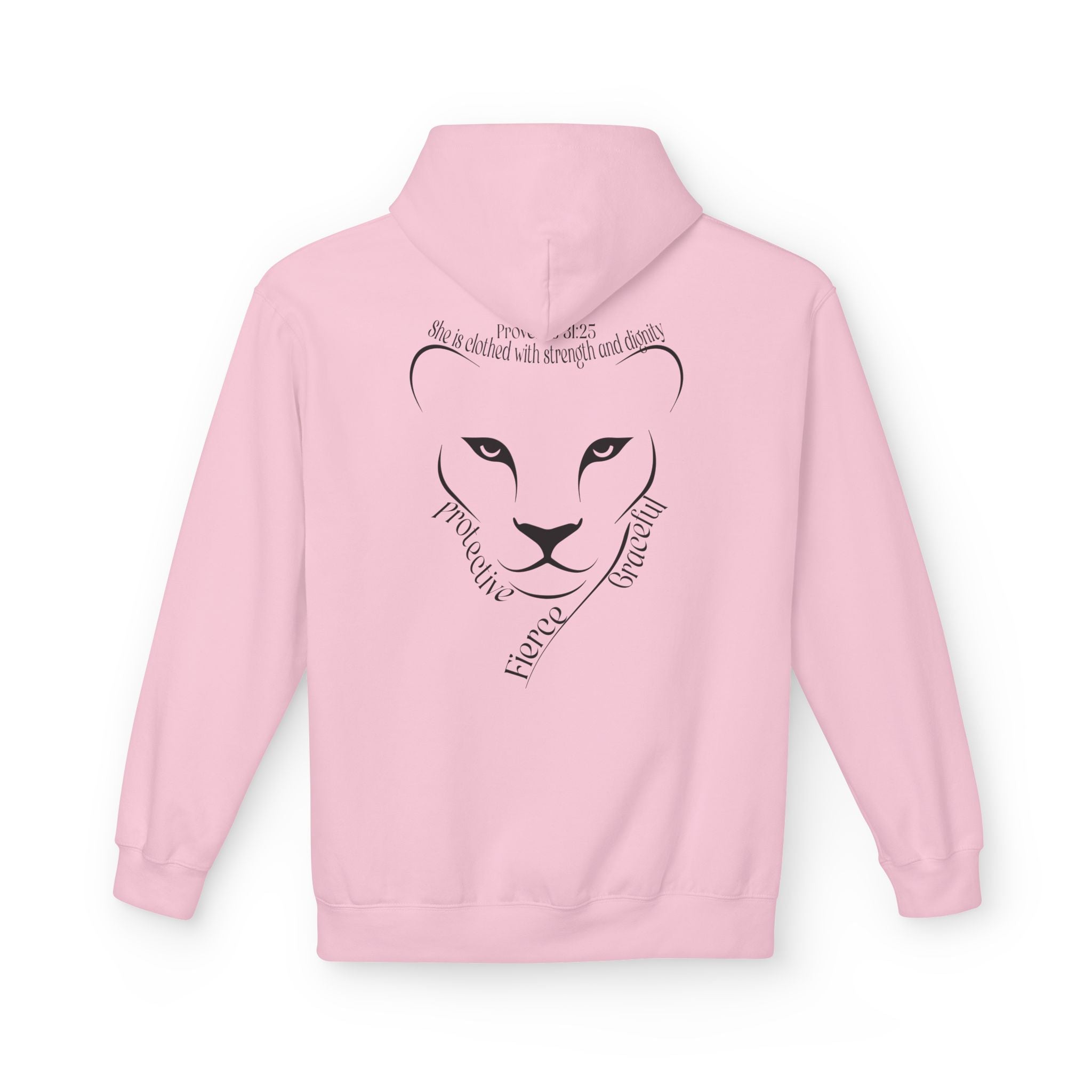 Lioness Inspiration Fleece Hoodie - Empowering Unisex Apparel