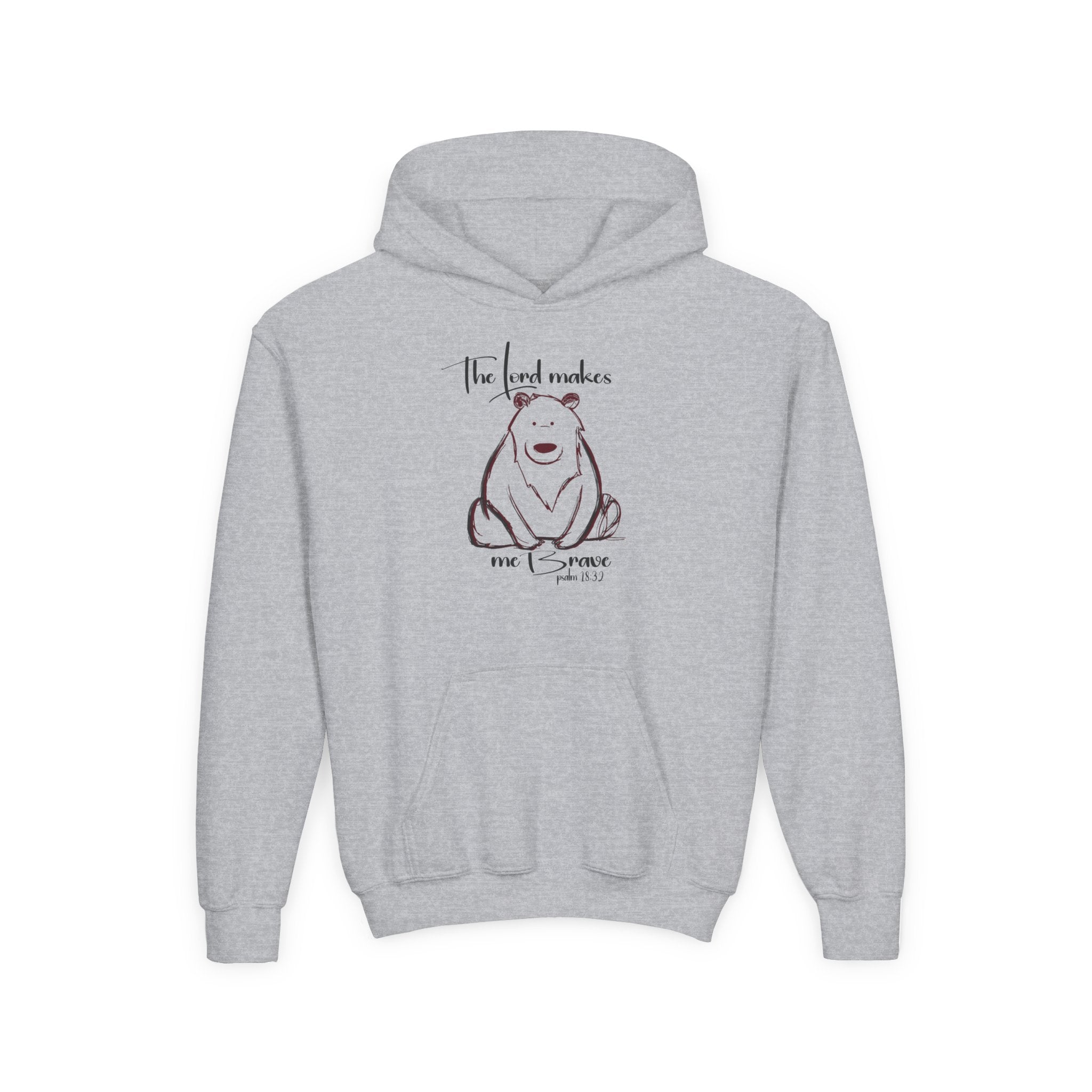 Faith-Inspired Youth Hoodie - Psal 18:32 Design