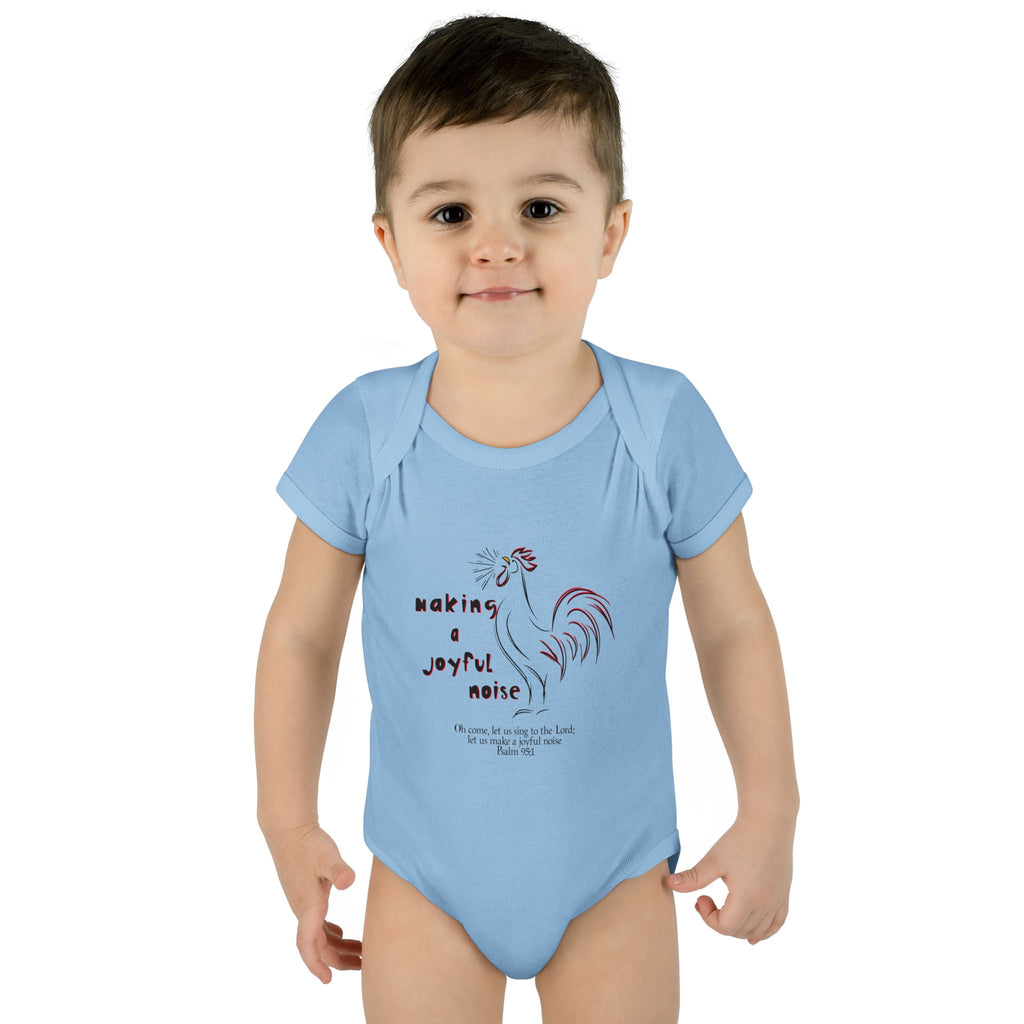 Baby Bodysuit Psalm 95:1 'Joyful Noise' Design