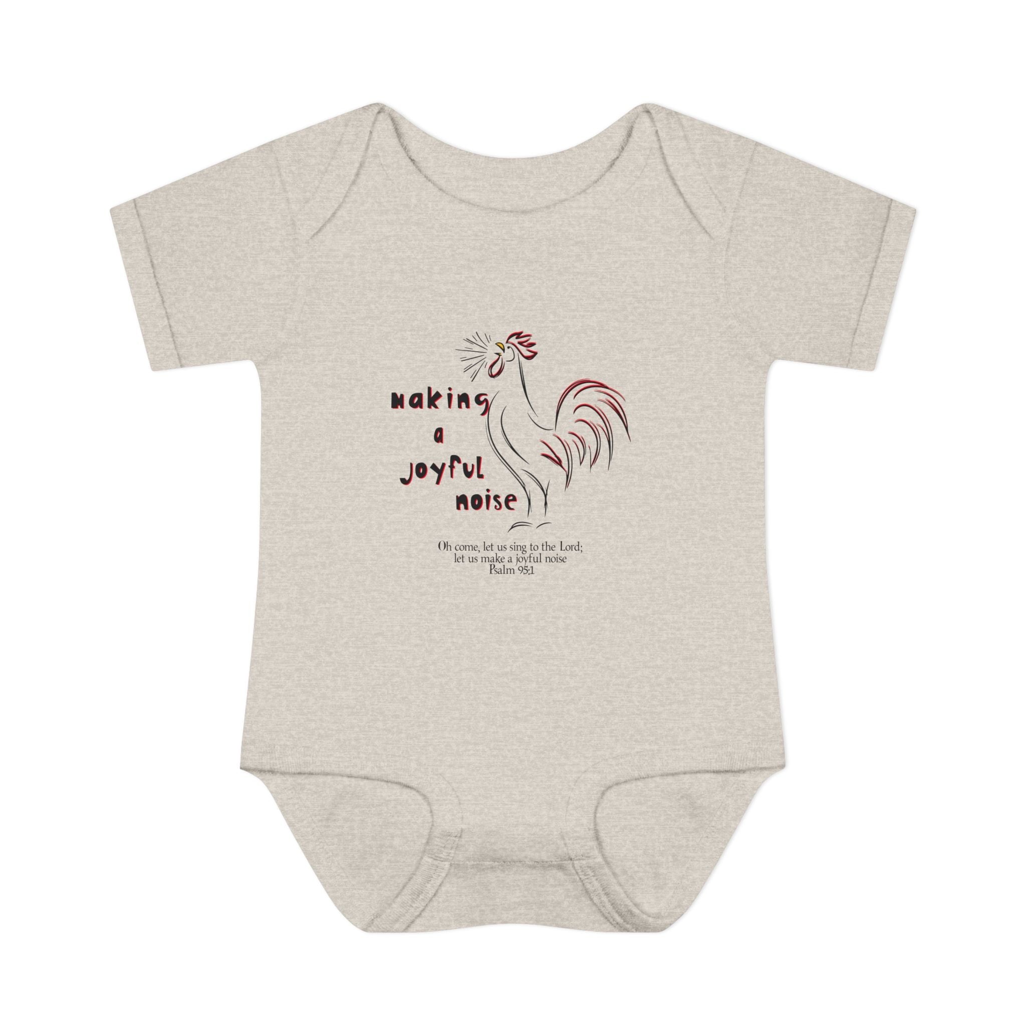 Baby Bodysuit Psalm 95:1 'Joyful Noise' Design