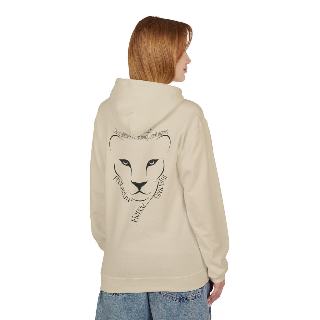 Lioness Inspiration Fleece Hoodie - Empowering Unisex Apparel