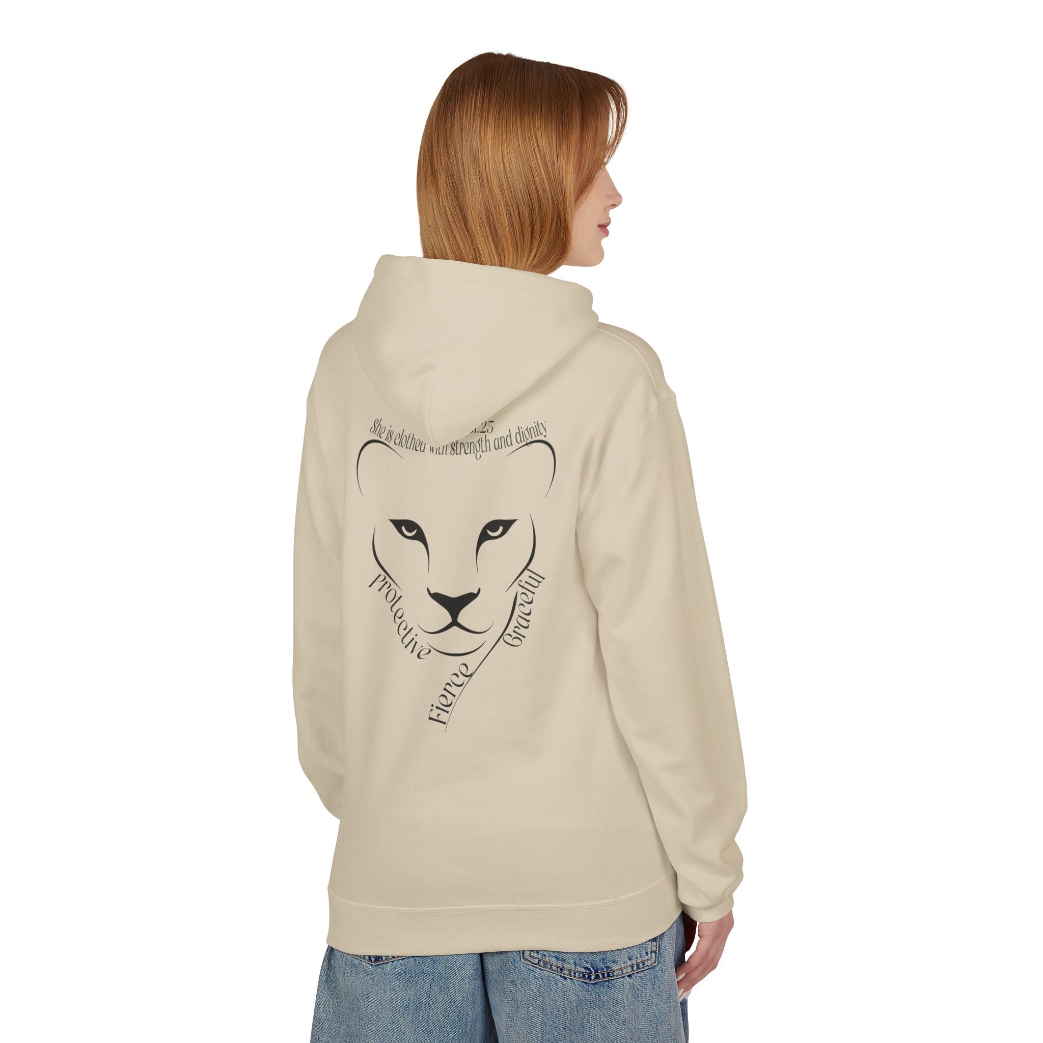Lioness Inspiration Fleece Hoodie - Empowering Unisex Apparel