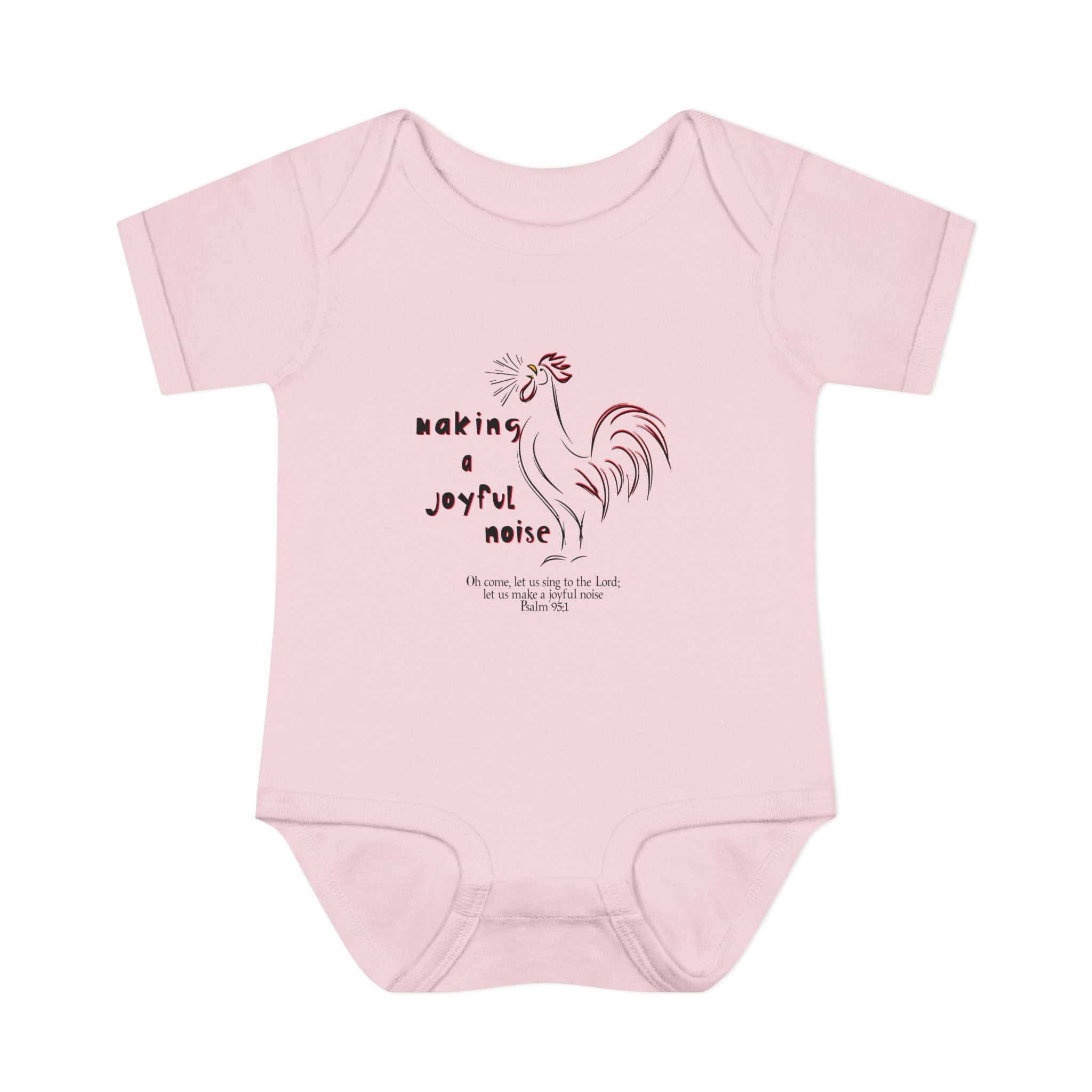 Baby Bodysuit Psalm 95:1 'Joyful Noise' Design