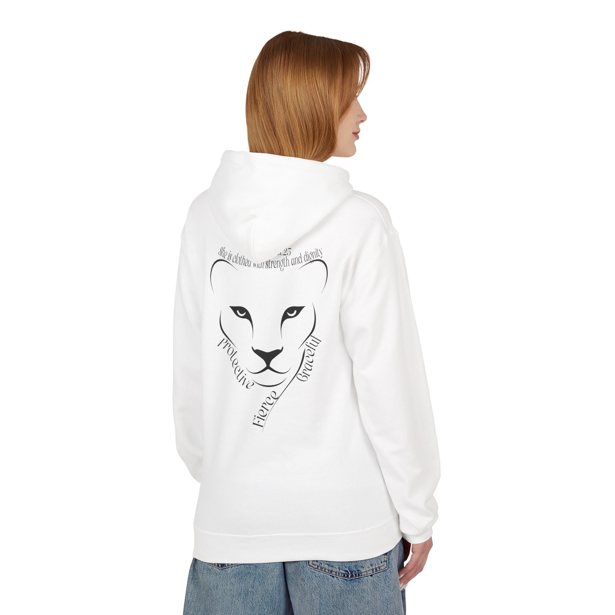 Lioness Inspiration Fleece Hoodie - Empowering Unisex Apparel