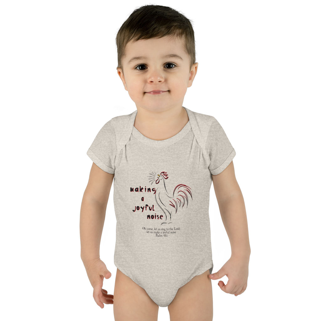 Baby Bodysuit Psalm 95:1 'Joyful Noise' Design