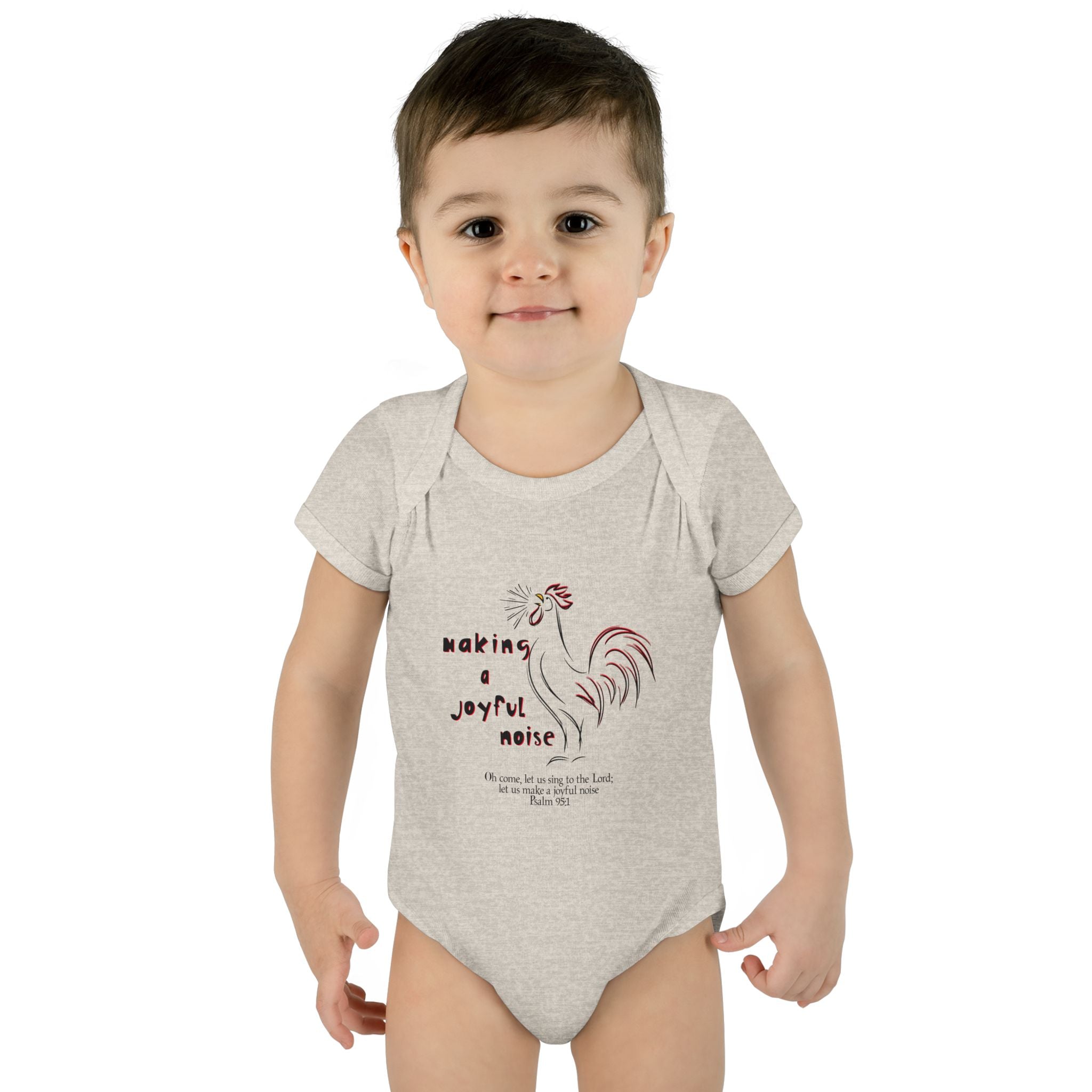 Baby Bodysuit Psalm 95:1 'Joyful Noise' Design
