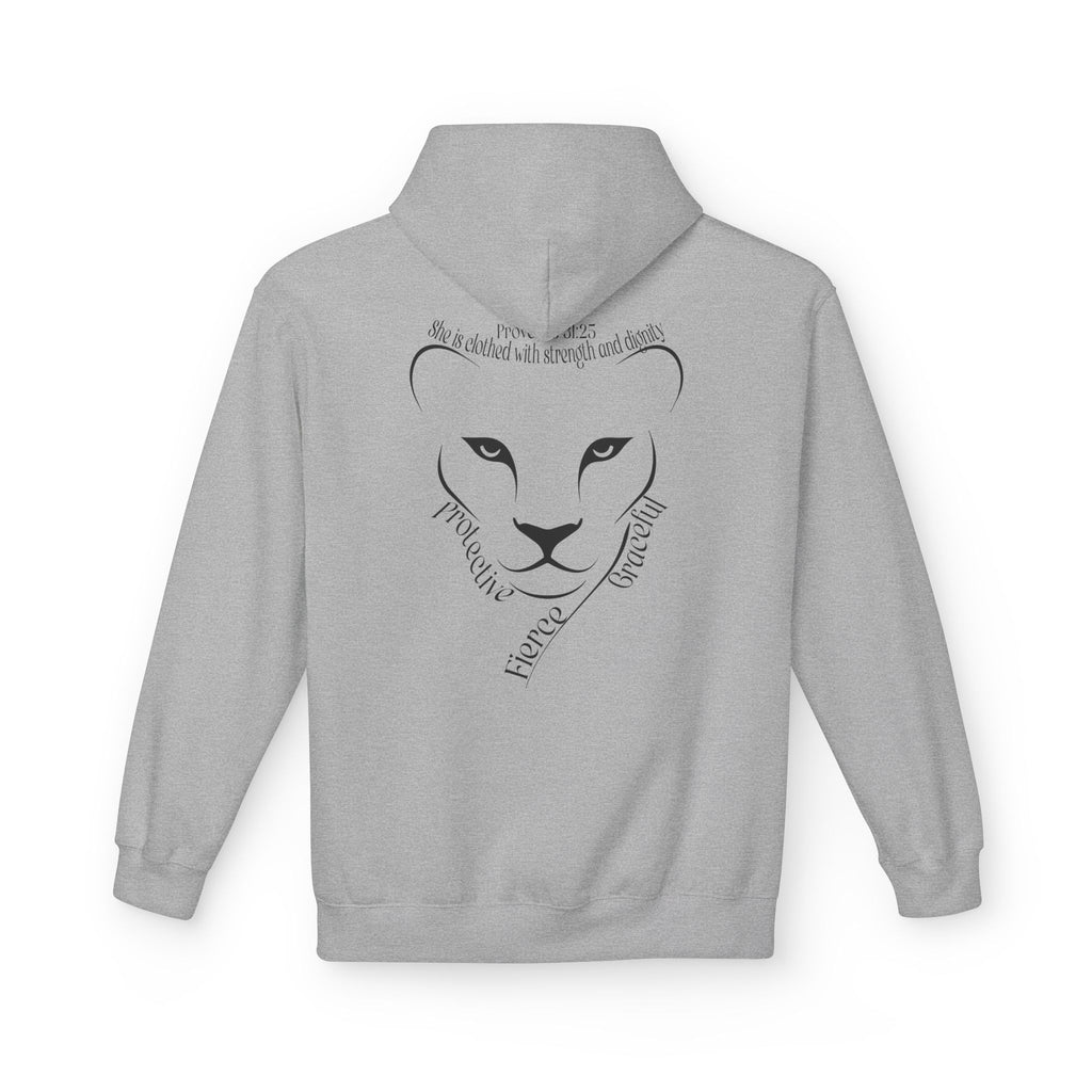 Lioness Inspiration Fleece Hoodie - Empowering Unisex Apparel