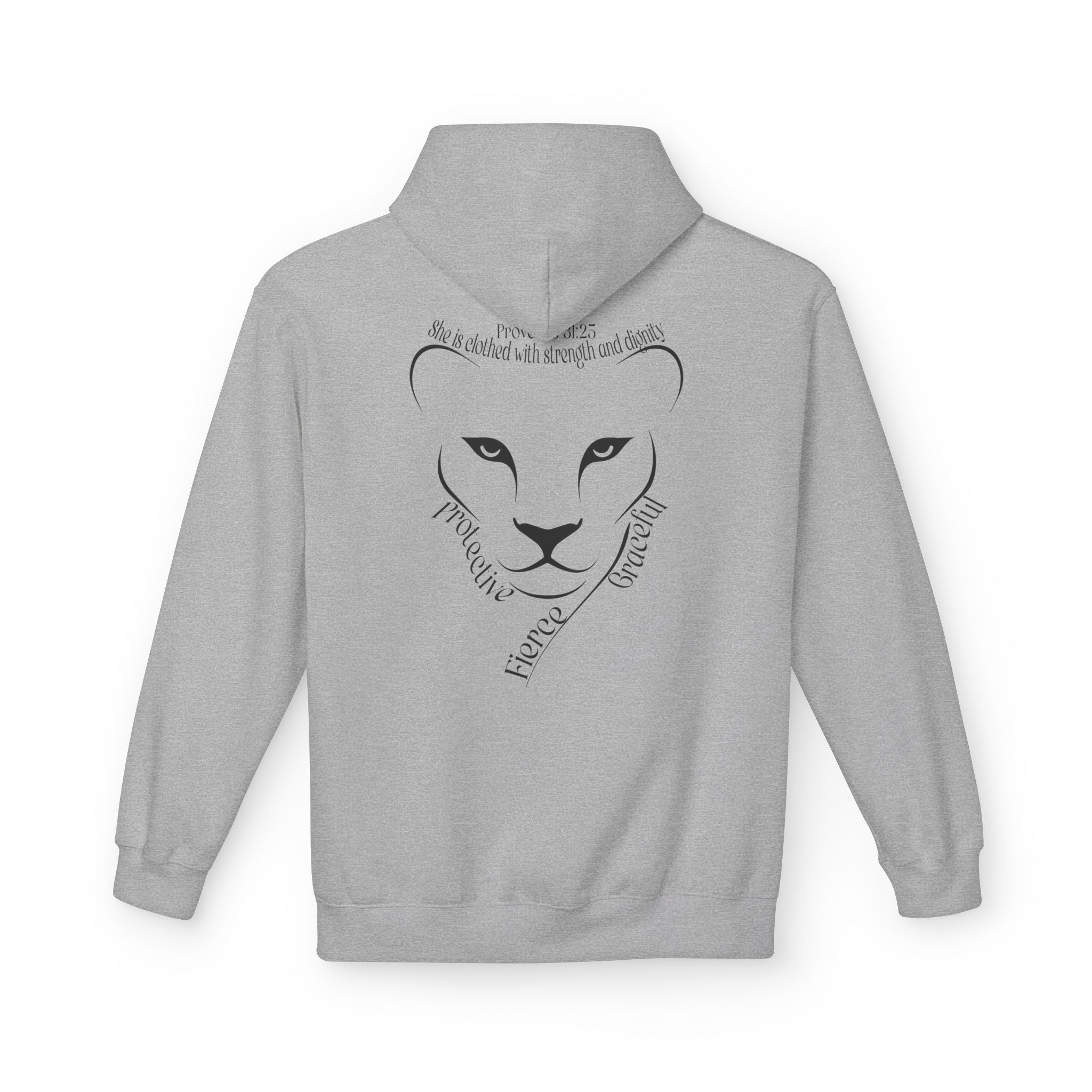 Lioness Inspiration Fleece Hoodie - Empowering Unisex Apparel