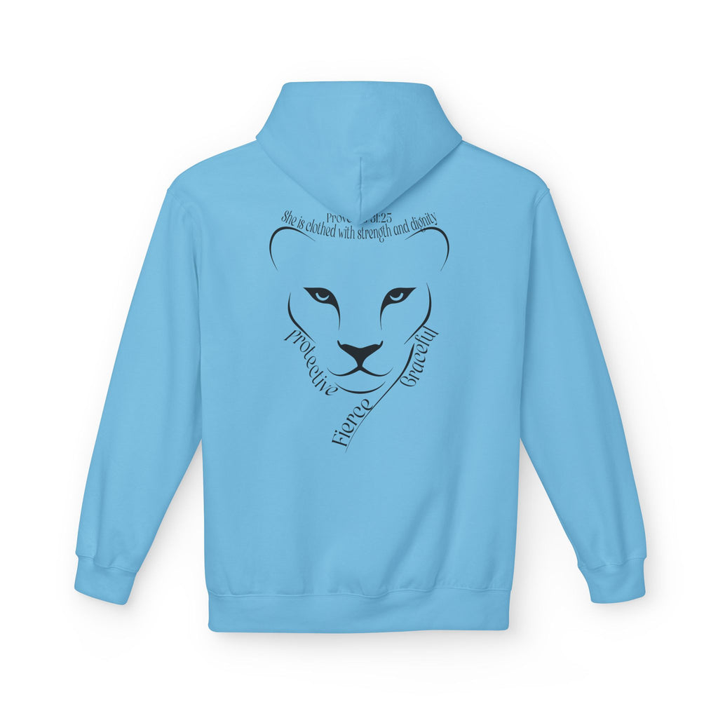 Lioness Inspiration Fleece Hoodie - Empowering Unisex Apparel