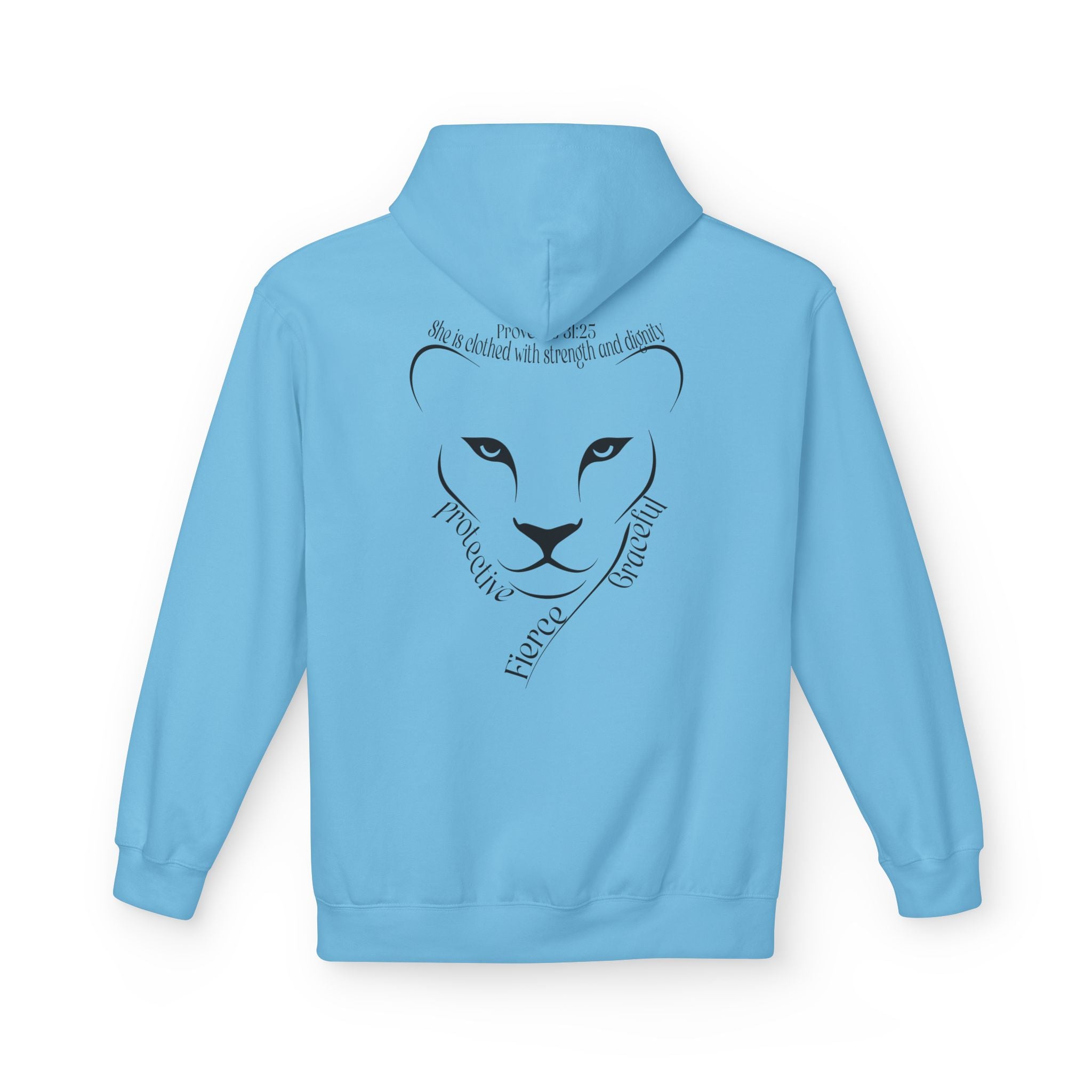 Lioness Inspiration Fleece Hoodie - Empowering Unisex Apparel