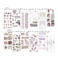 Decorative Journaling Bundle Collection - 12 Sheet Purple Lavender Sticker Kit
